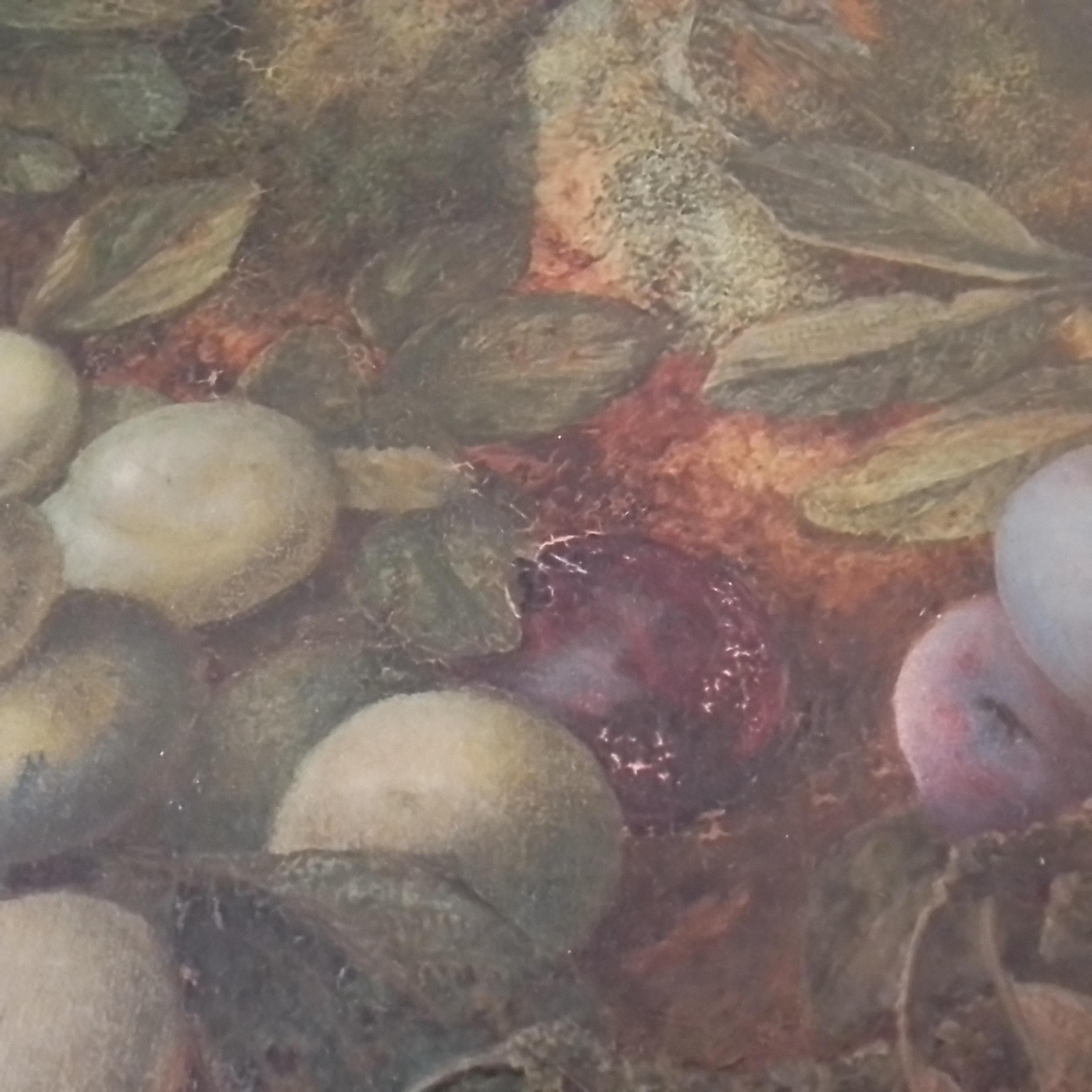 Quadro d'arte vintage di Vincent Clare - Grande composizione di frutta ad olio su tela in vendita 5