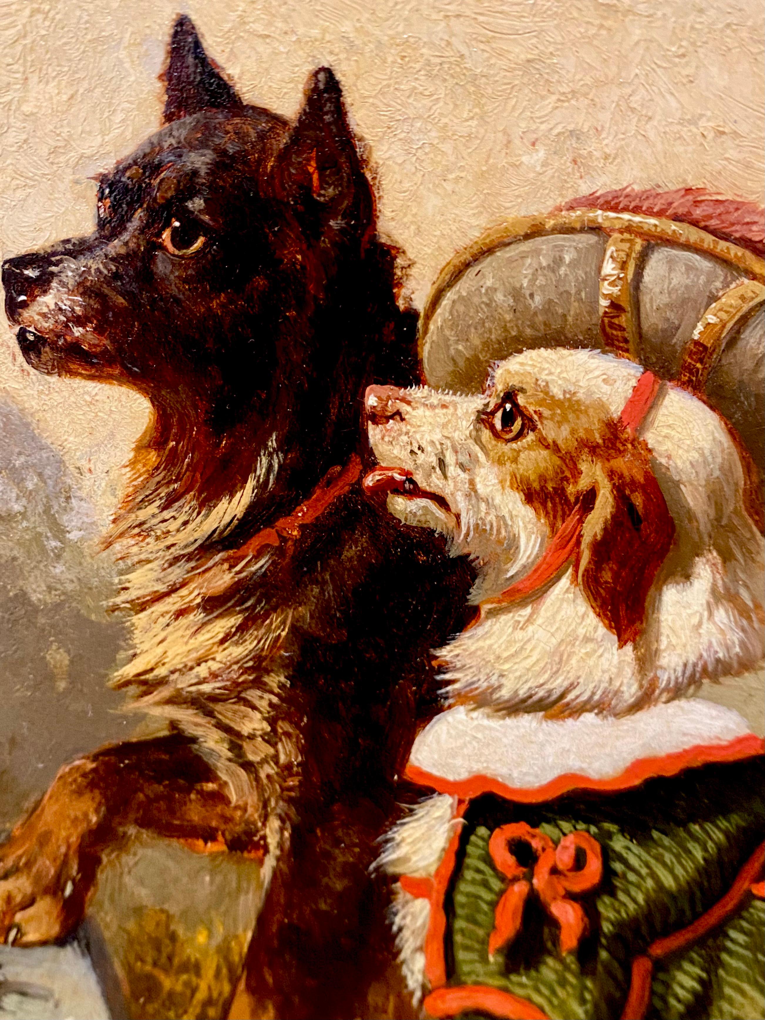 'Friends of the Circus' by Vincent de Vos  (1829 – 1875) signed and dated 1872 For Sale 5