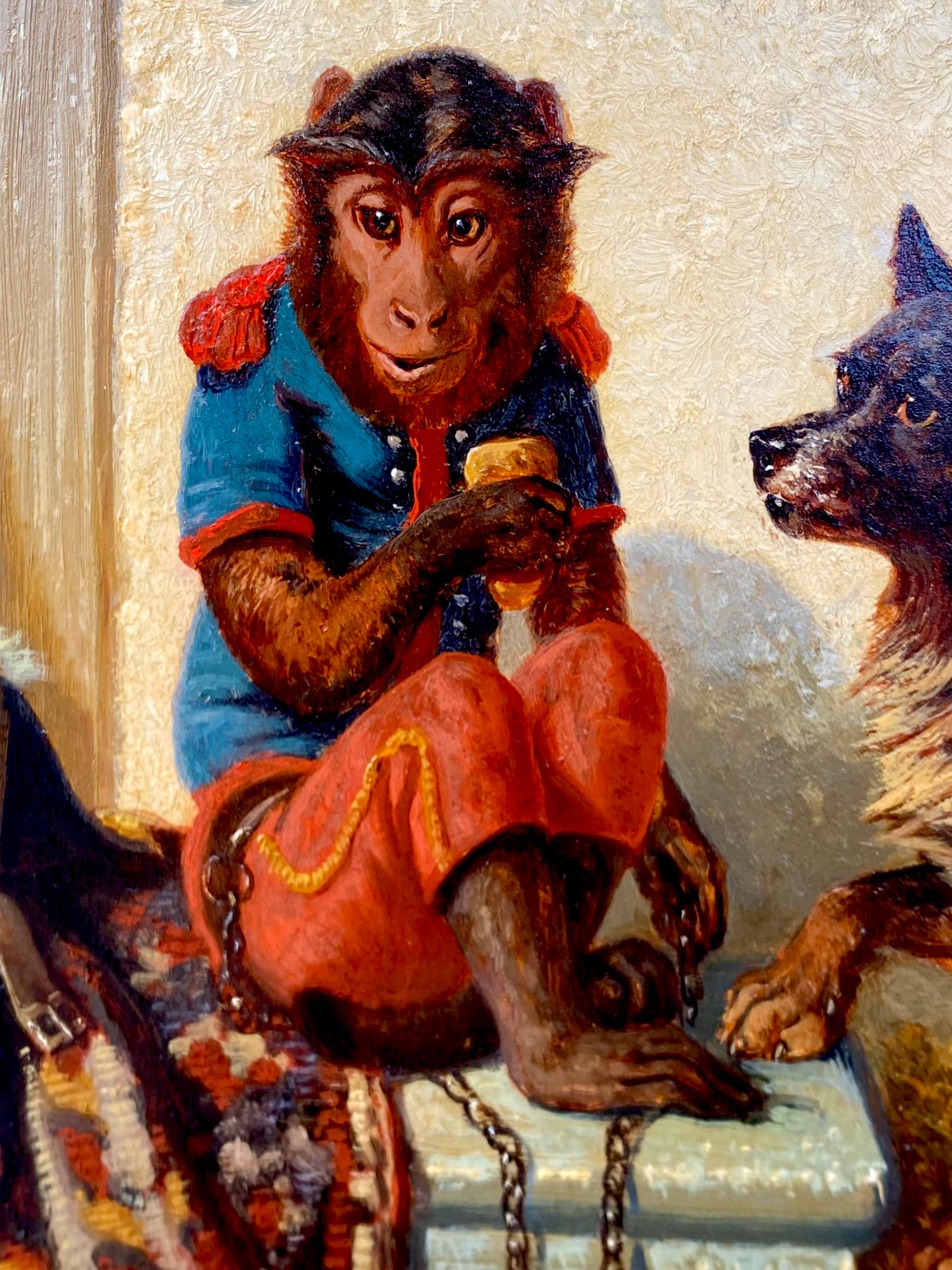 'Friends of the Circus' by Vincent de Vos  (1829 – 1875) signed and dated 1872 For Sale 8