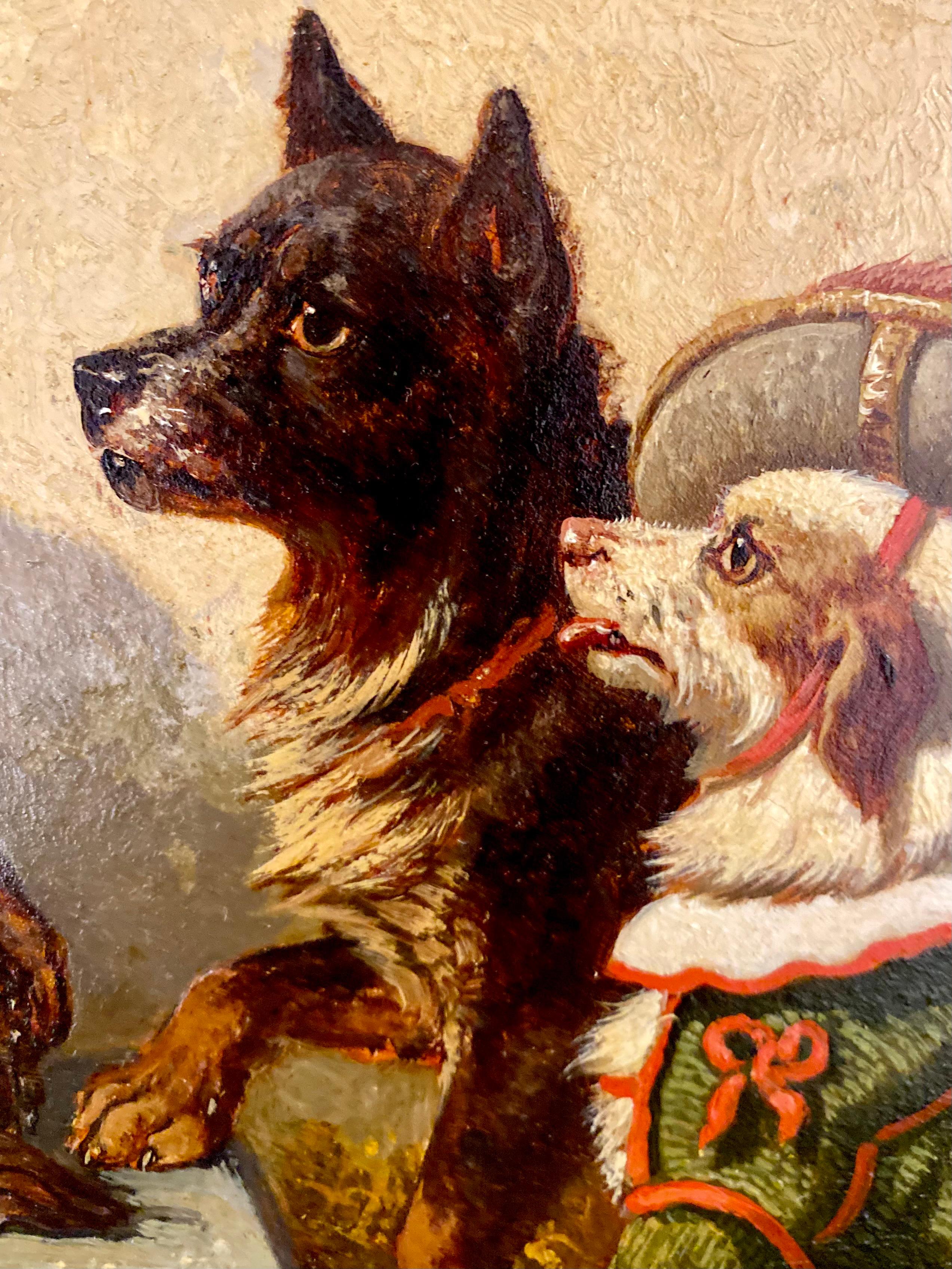 'Friends of the Circus' by Vincent de Vos  (1829 – 1875) signed and dated 1872 For Sale 10