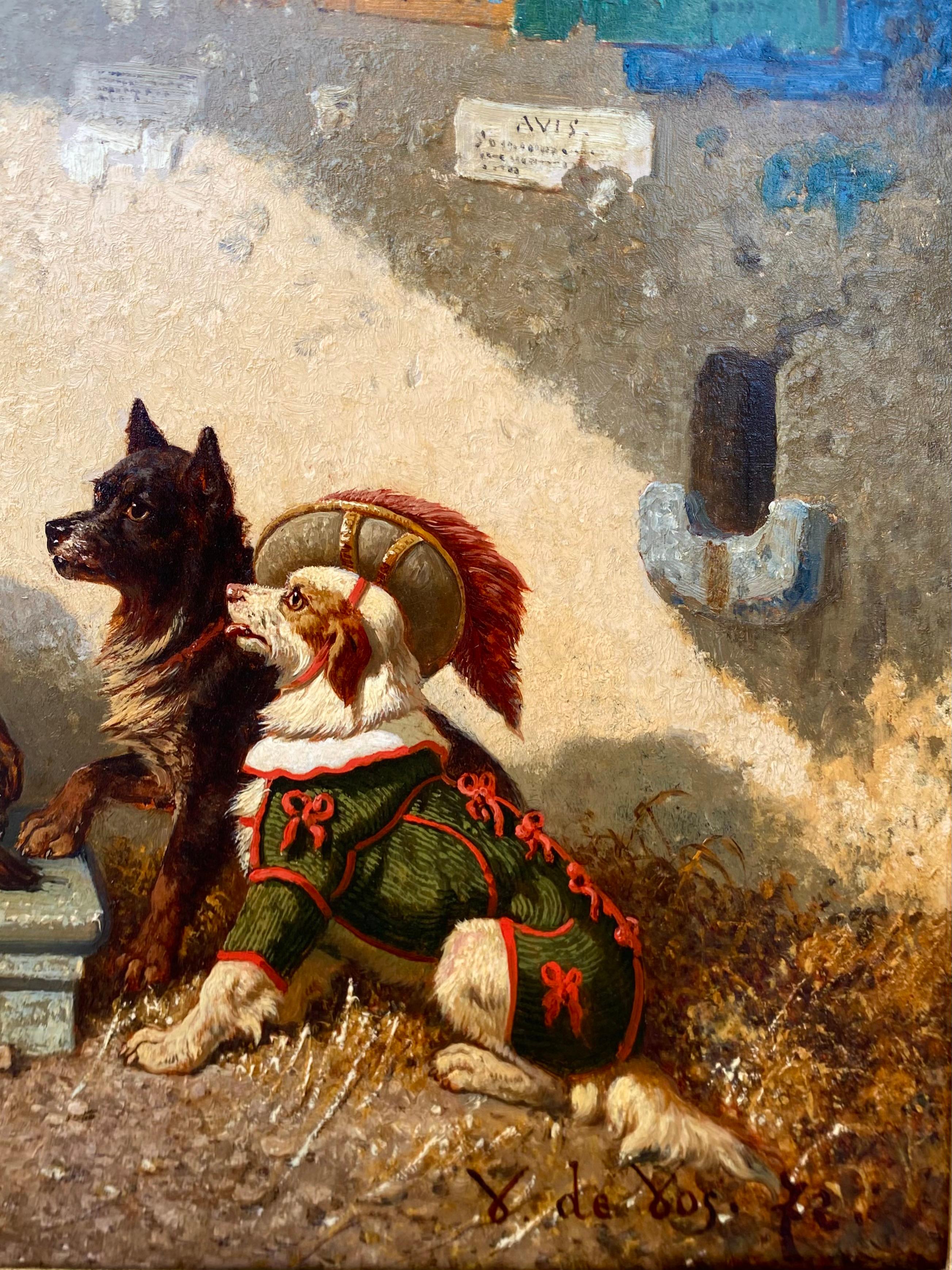 Vincent de Vos
1829 – Kortrijk – 1875
Belgian Painter

'Friends of the Circus'

Signature: signed lower right and dated 1872 'V. de Vos. 72'
Medium: oil on panel, with the artist’s certificate, signature, and date (24.10.1872) on the