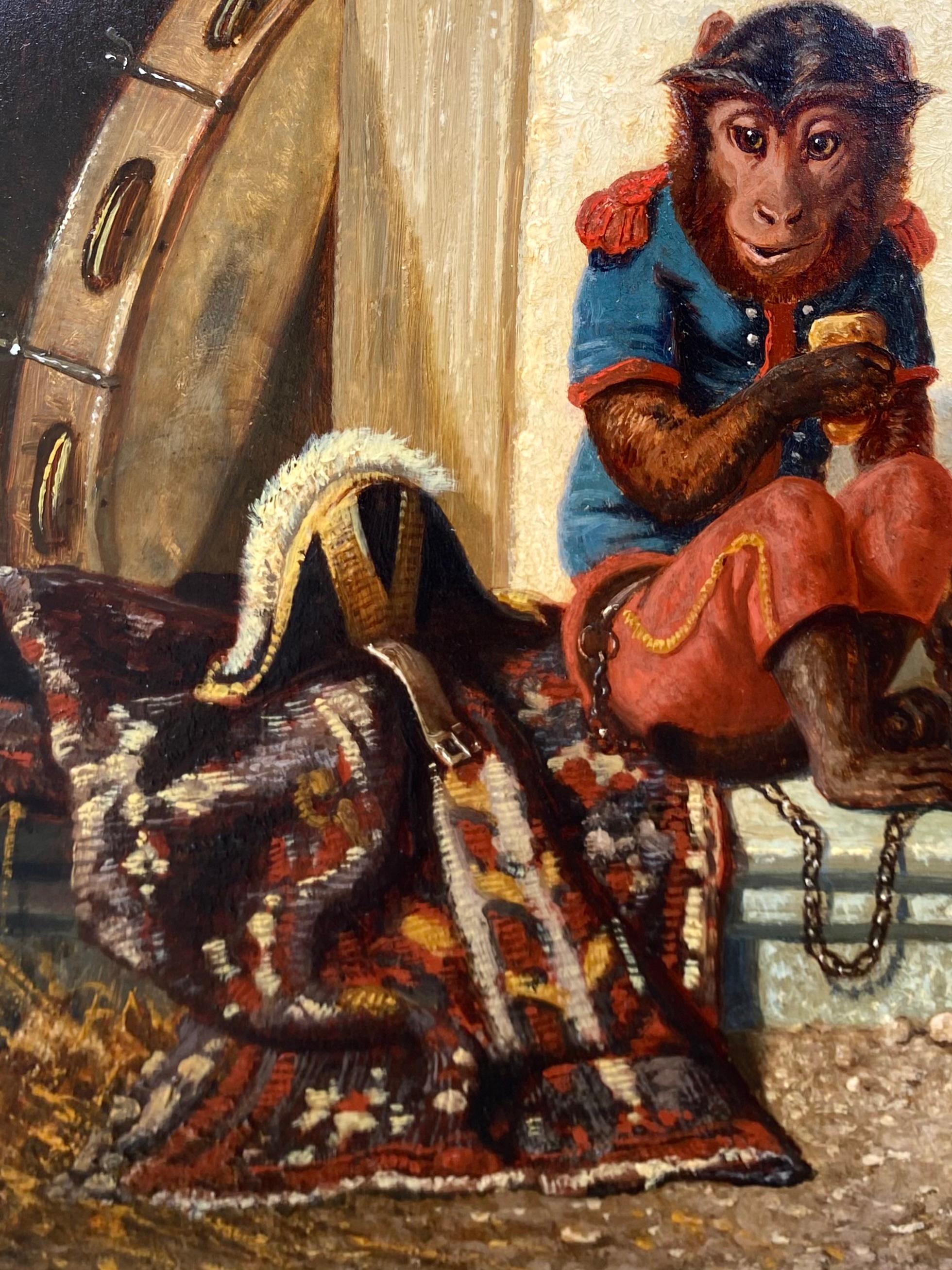 'Friends of the Circus' by Vincent de Vos  (1829 – 1875) signed and dated 1872 For Sale 2