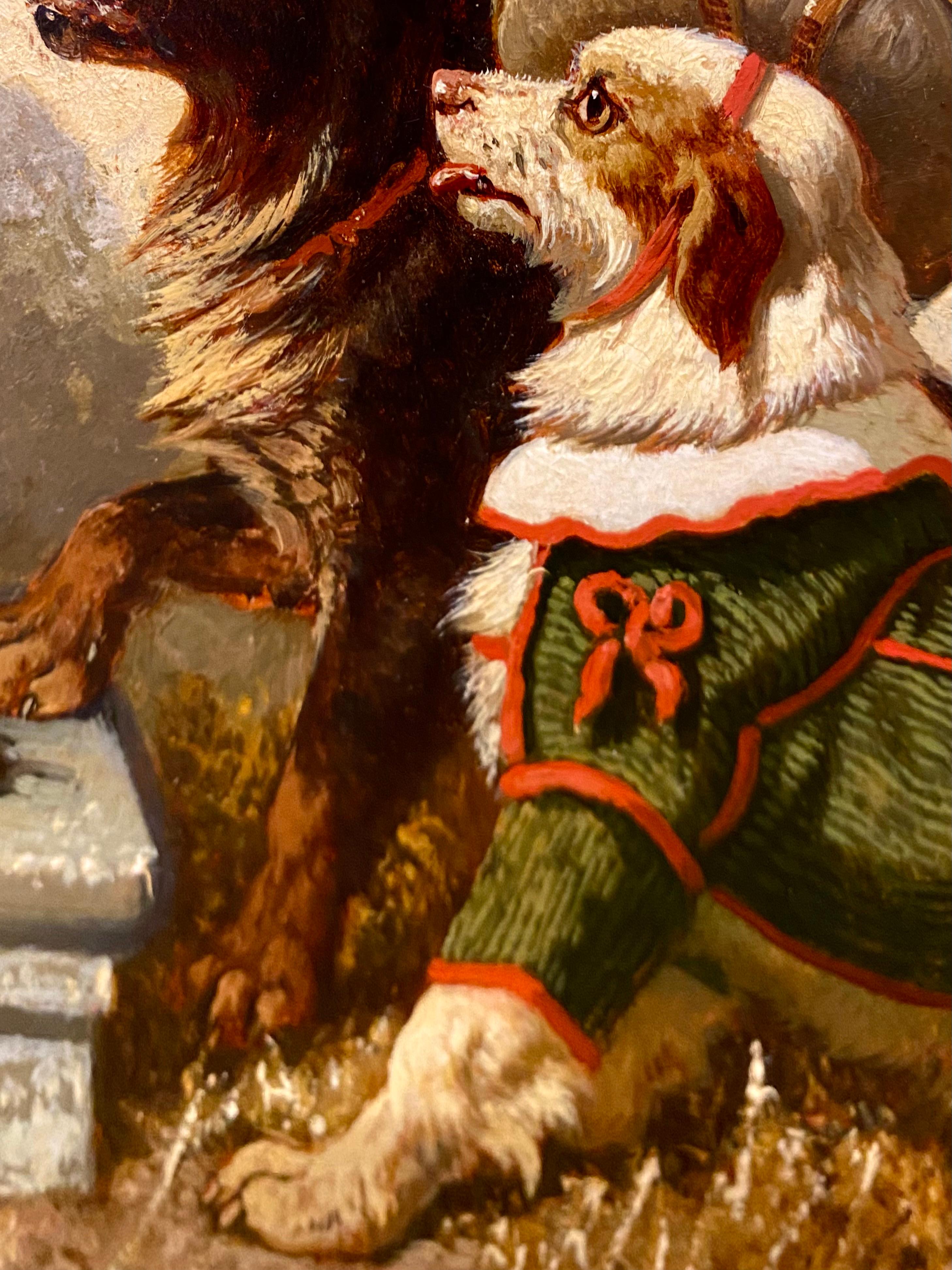 'Friends of the Circus' by Vincent de Vos  (1829 – 1875) signed and dated 1872 For Sale 4