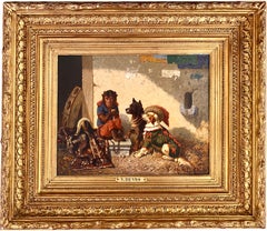 'Friends of the Circus' by Vincent de Vos  (1829 – 1875) signed and dated 1872