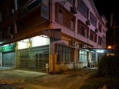 Borneo 7: urban city architecture landscape in dark night, Southeast Asia