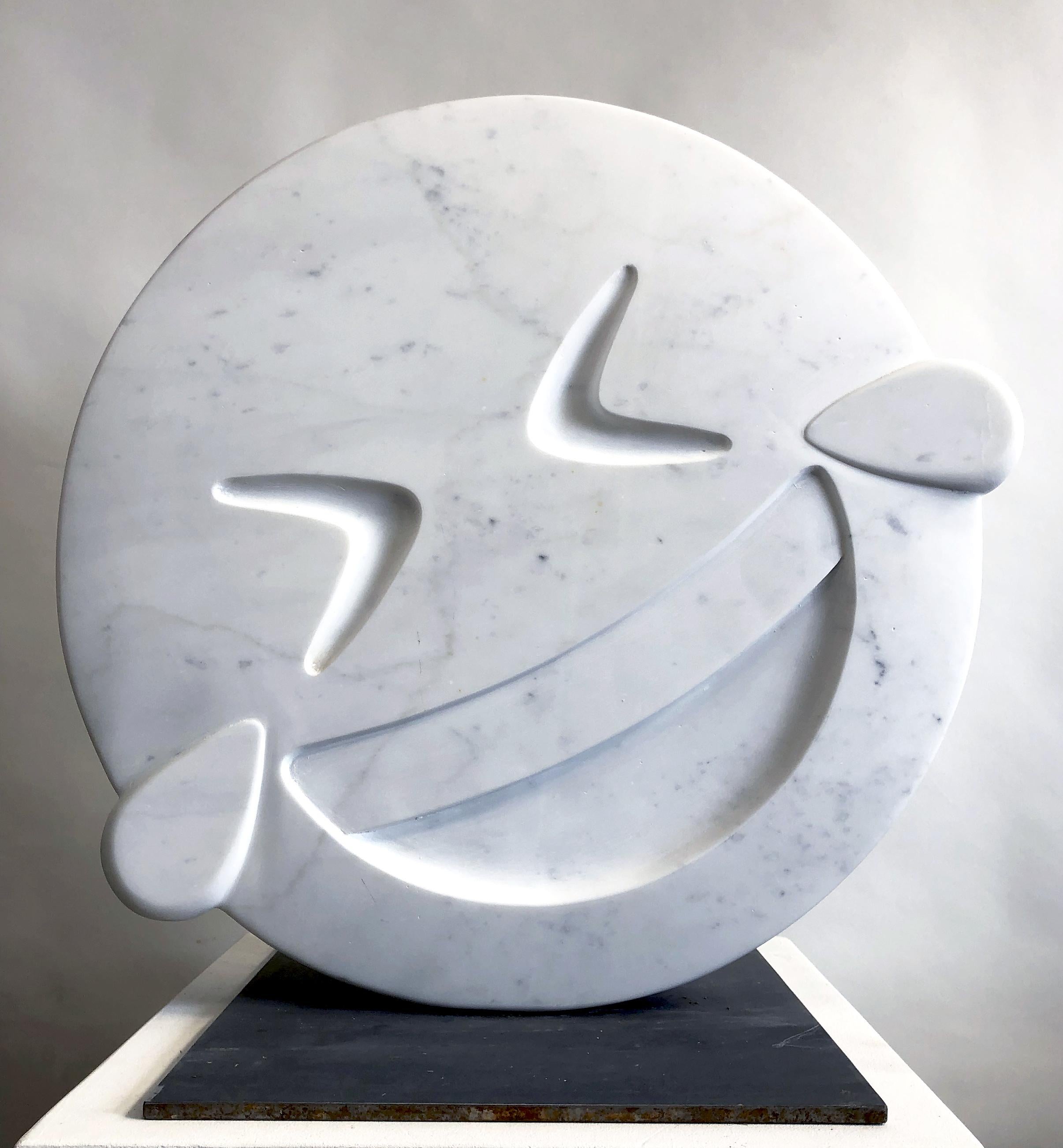 Vincent Du Bois Figurative Sculpture - Carrara Marble "LOL"