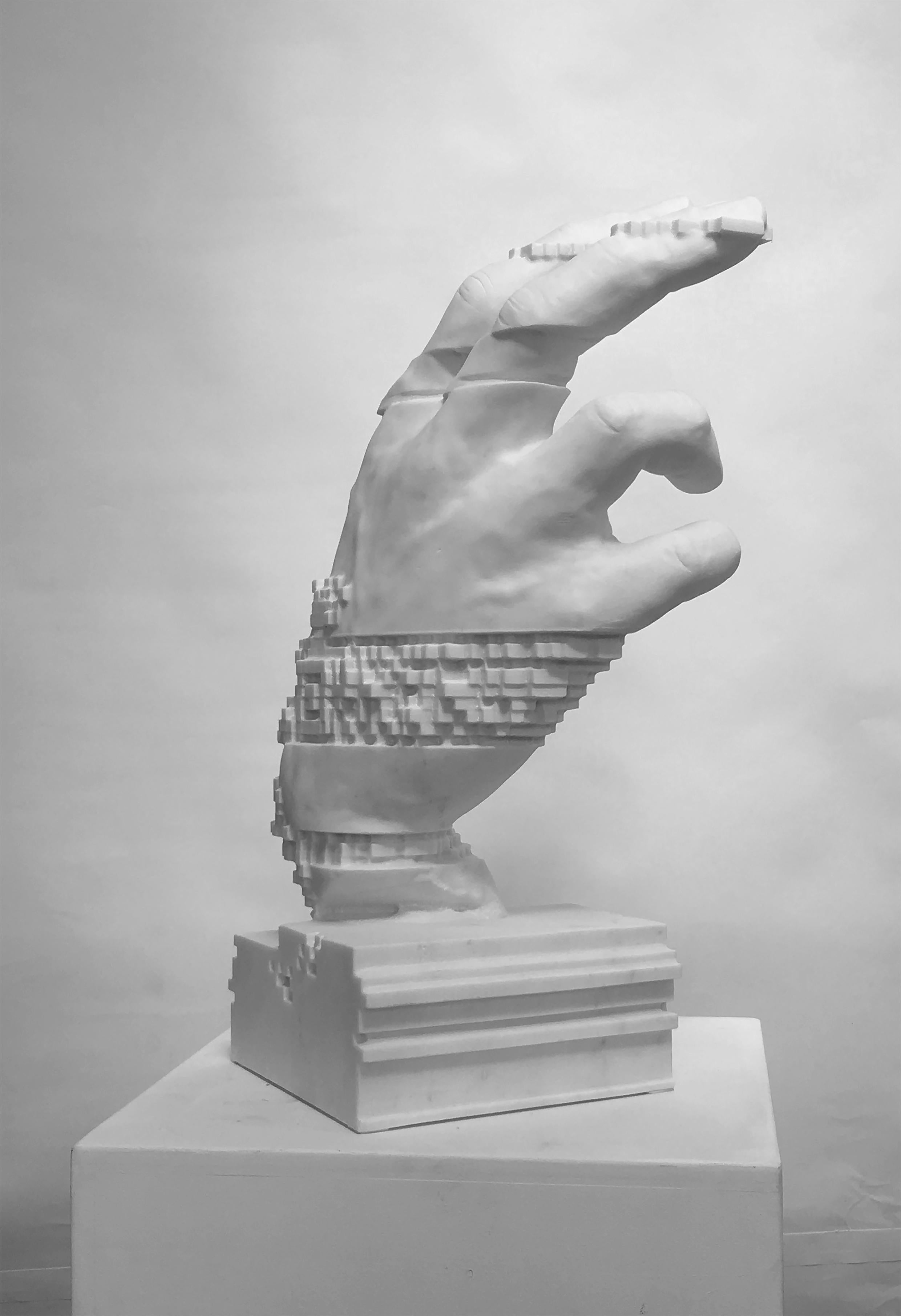 "God's Hand" Carrara Marble