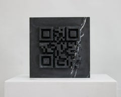 QR- Code aus schwarzem Marmor