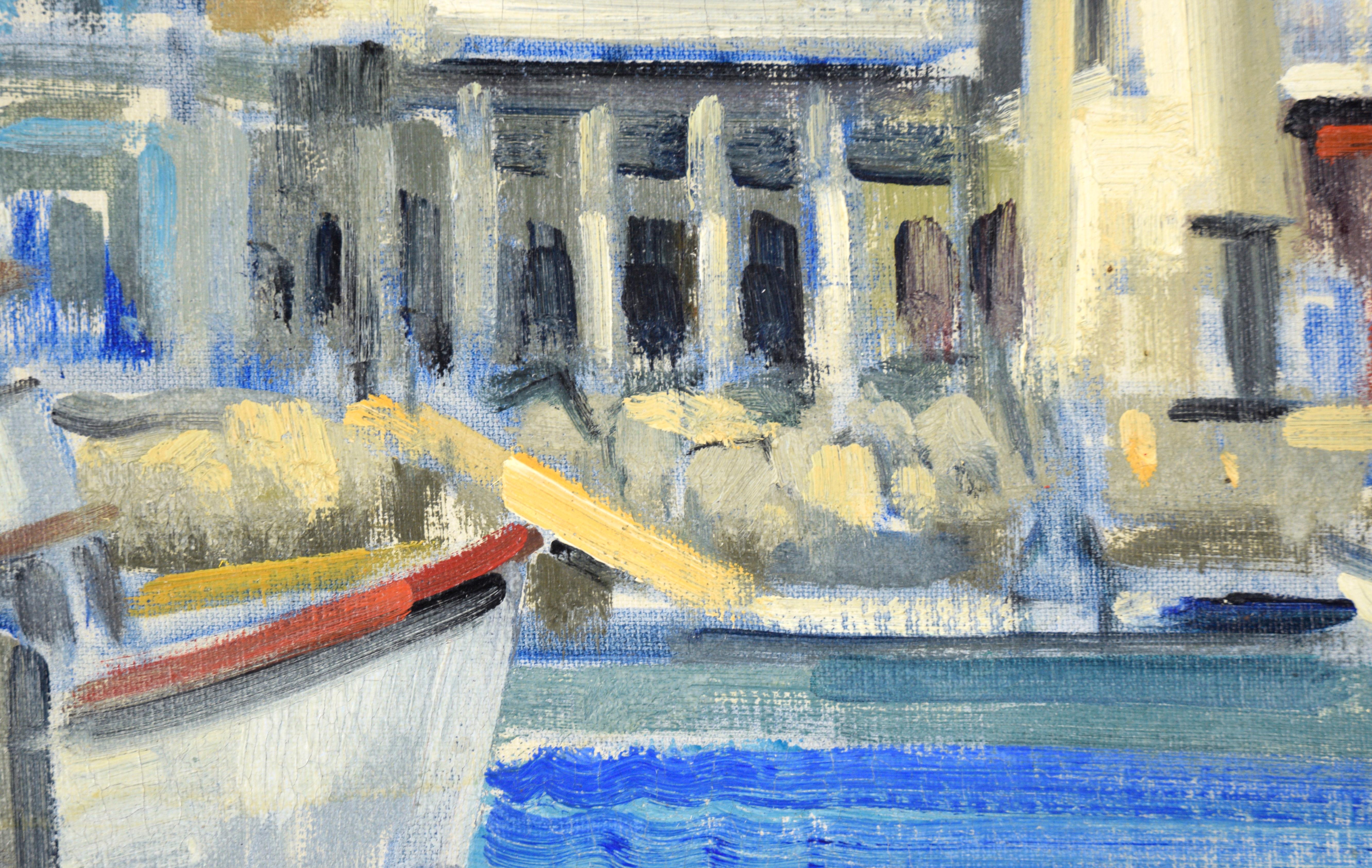 Calm Harbor Seascape with Lighthouse by Vincent Farrell Laguna Artist 2
