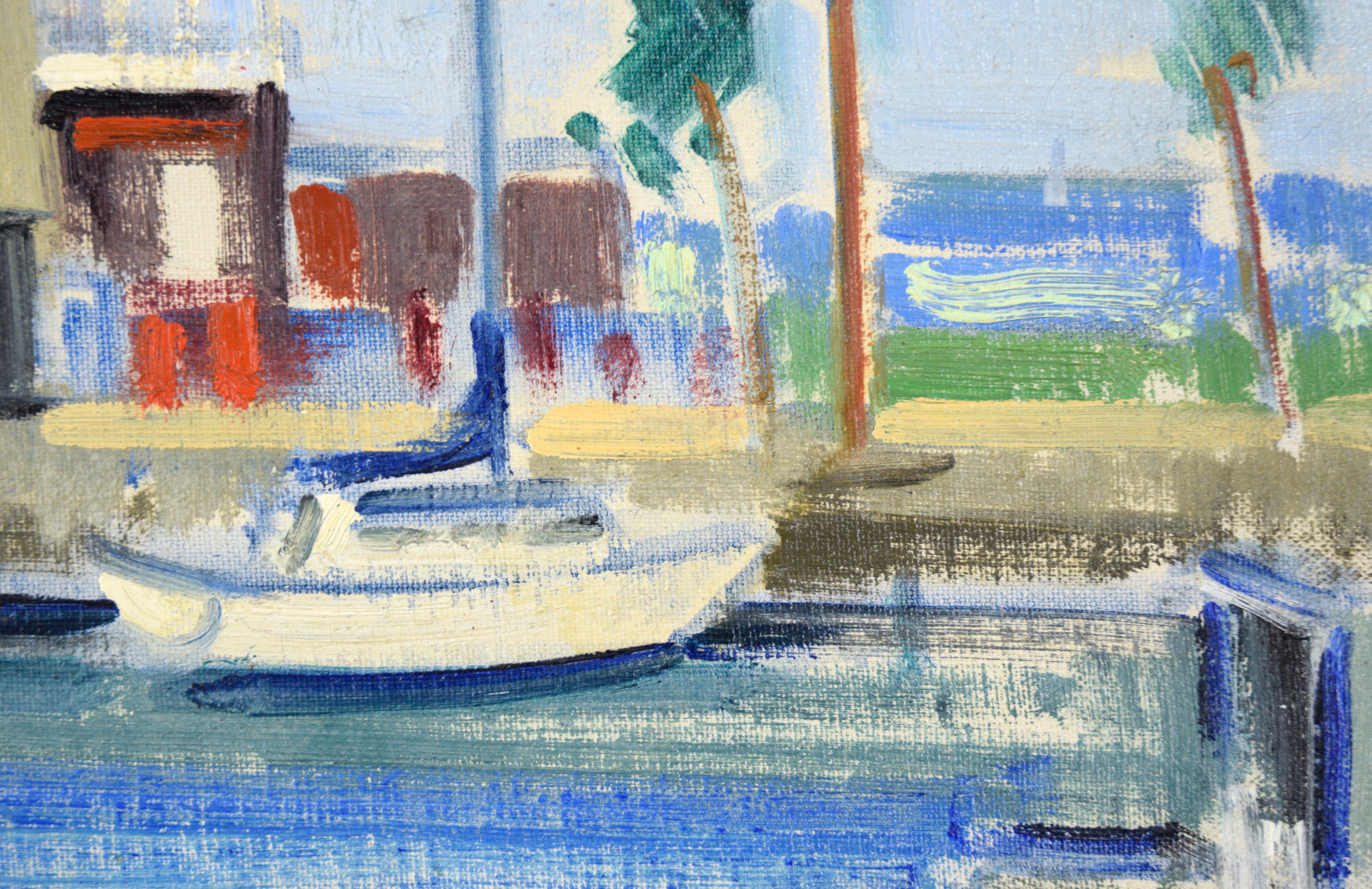 Calm Harbor Seascape with Lighthouse by Vincent Farrell Laguna Artist 3