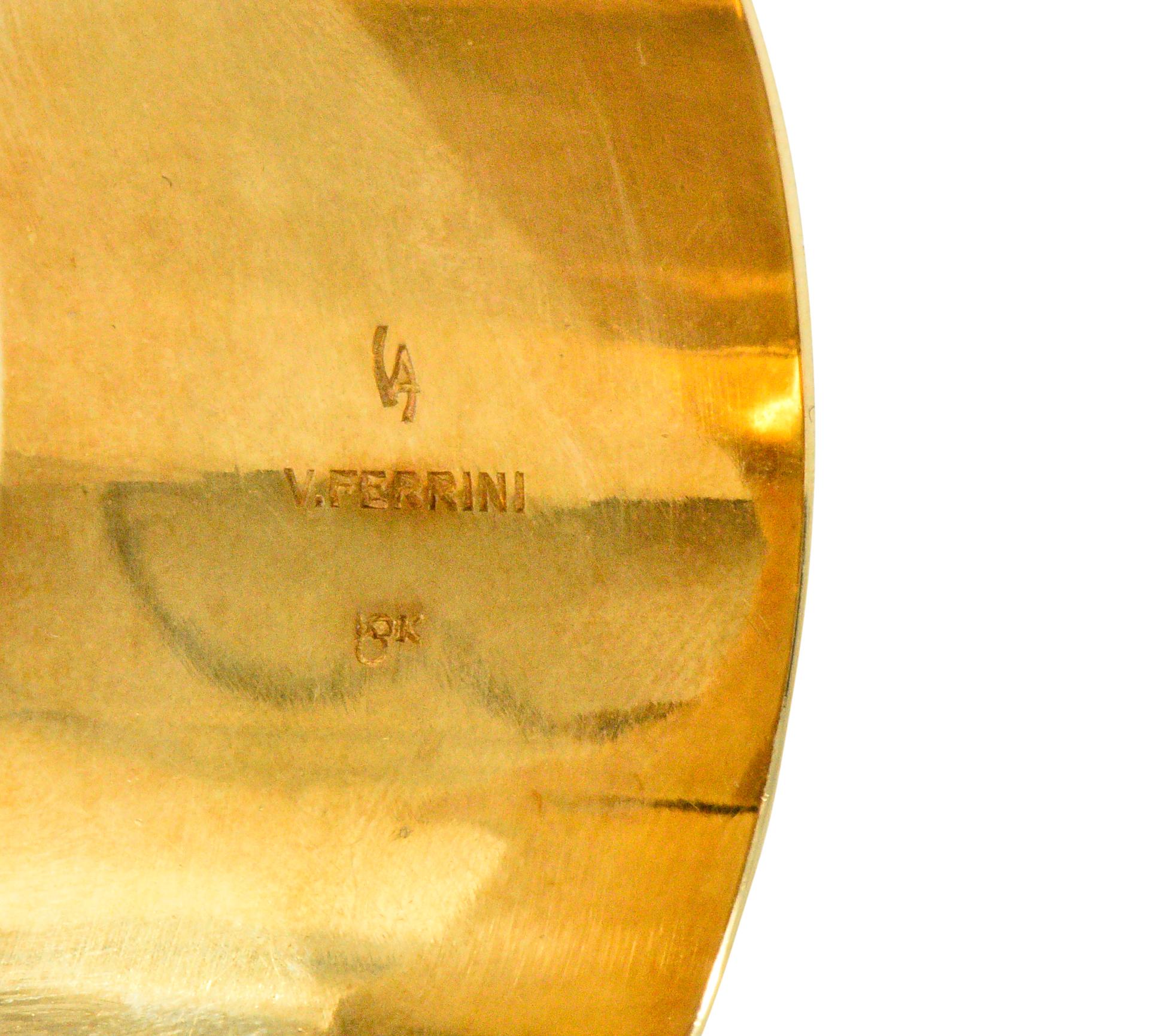 Vincent Ferrini Contemporary Opal 18 Karat Gold Bangle Bracelet 2
