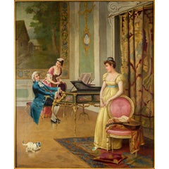 Gentleman Playing the Piano to a Beautiful Maiden by V.G. Stiepevich