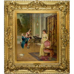 Gentleman Playing the Piano to a Beautiful Maiden by V.G. Stiepevich