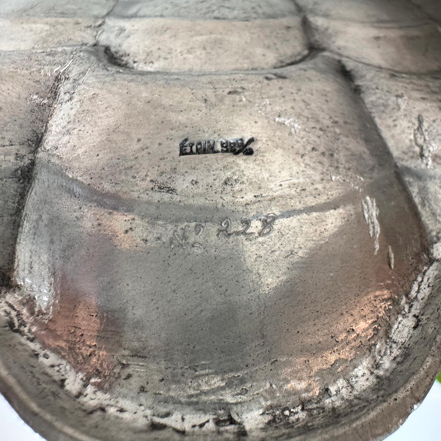 Vincent Garnier Pewter Clam Shell Table Lamp in vendita 5