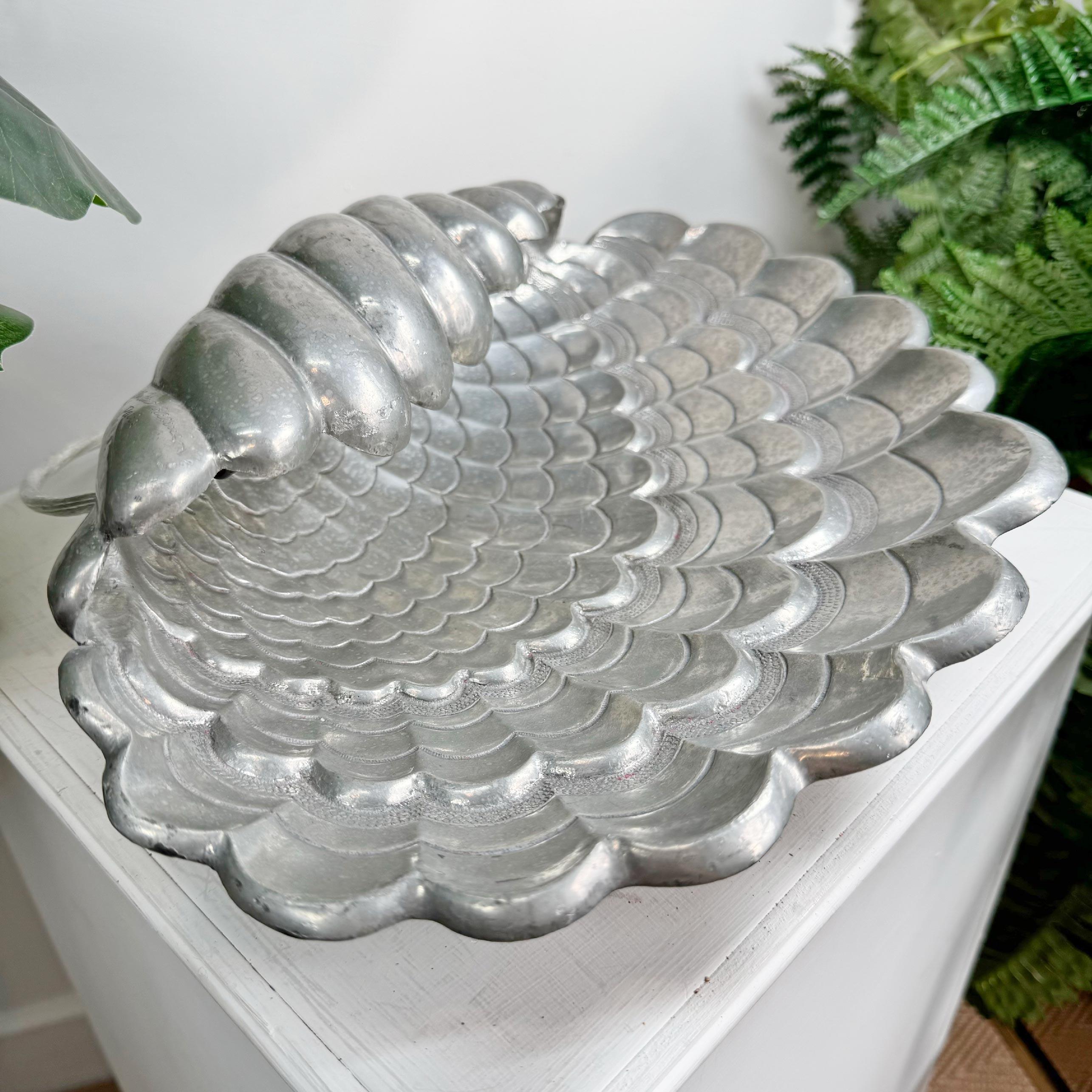 Vincent Garnier Pewter Clam Shell Table Lamp For Sale 8