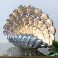Vincent Garnier Pewter Clam Shell Table Lamp