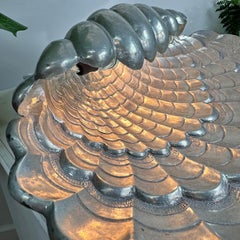 Vincent Garnier Zinn-Muschel-Tischlampe in Muschelform