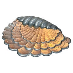 Vincent Garnier Zinn-Muschel-Tischlampe in Muschelform