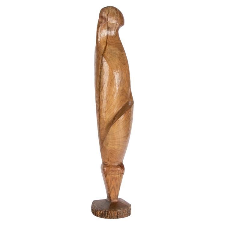 Vincent Glinsky ( 20th Century, American ) Tall Wood Sculpture "Birth Of Venus" For Sale