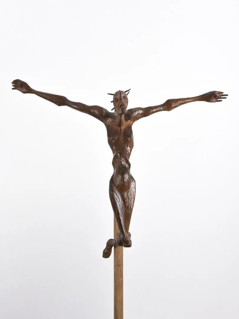 Baroque Vincent Gonzalez Crucifixion, Carved Oak Subject
 For Sale