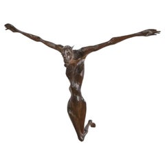 Vincent Gonzalez Crucifixion, Carved Oak Subject
