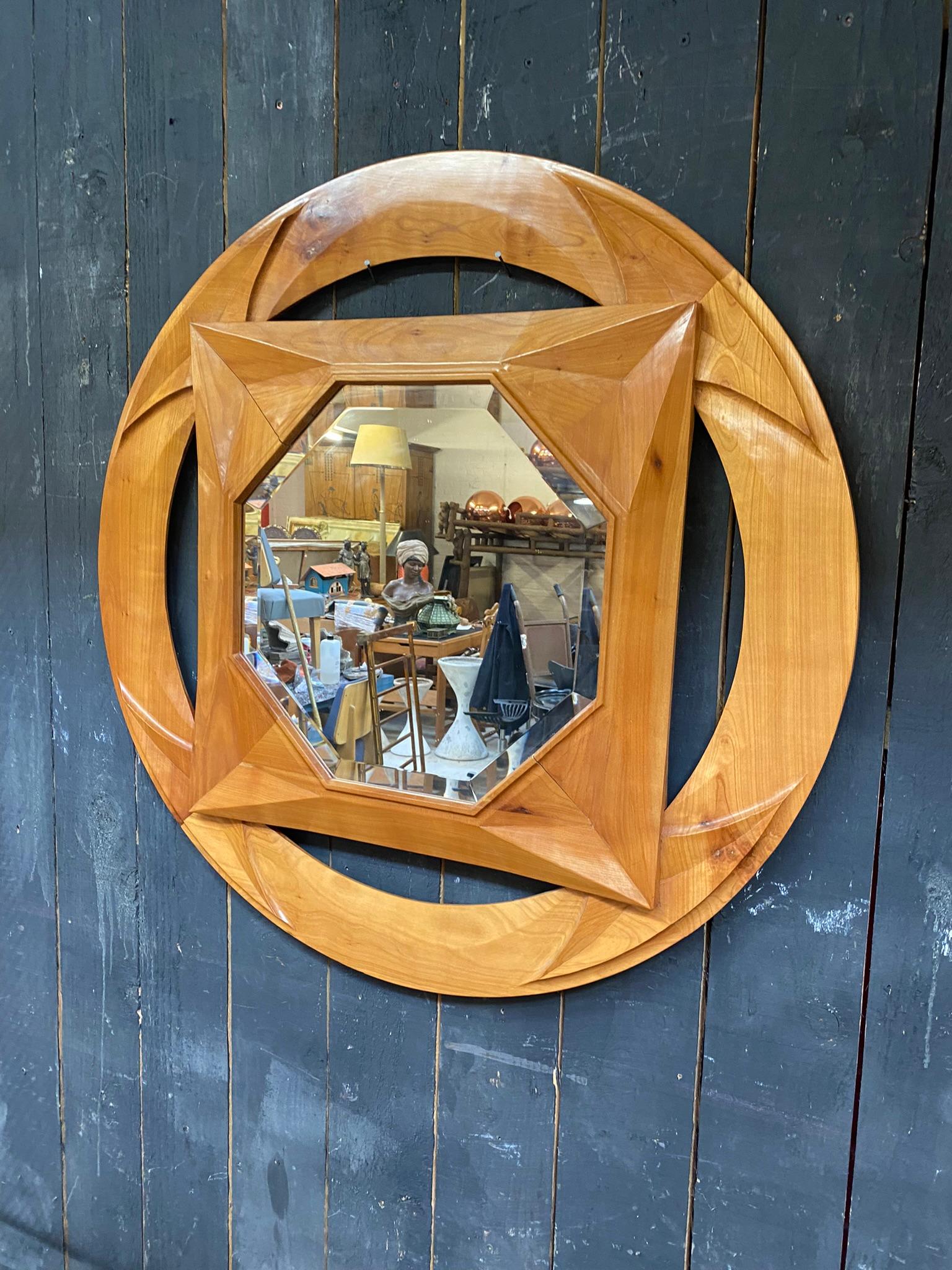 Mid-20th Century Vincent Gonzalez, Exceptional Large Mirror circa 1960 , Signed For Sale