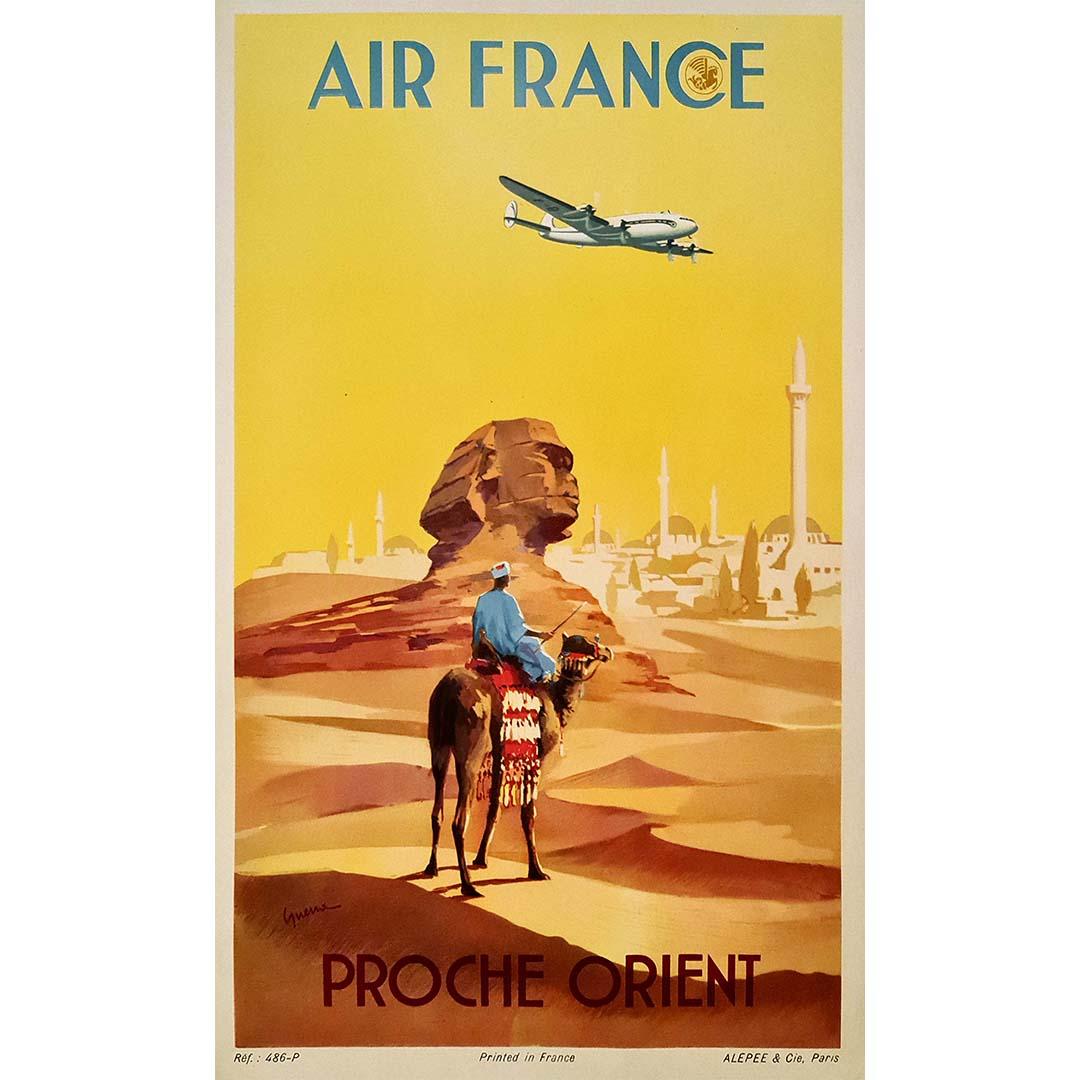 Original-Reiseplakat von Air France aus dem Jahr 1948 fr Ziele im Nahen Osten 1
