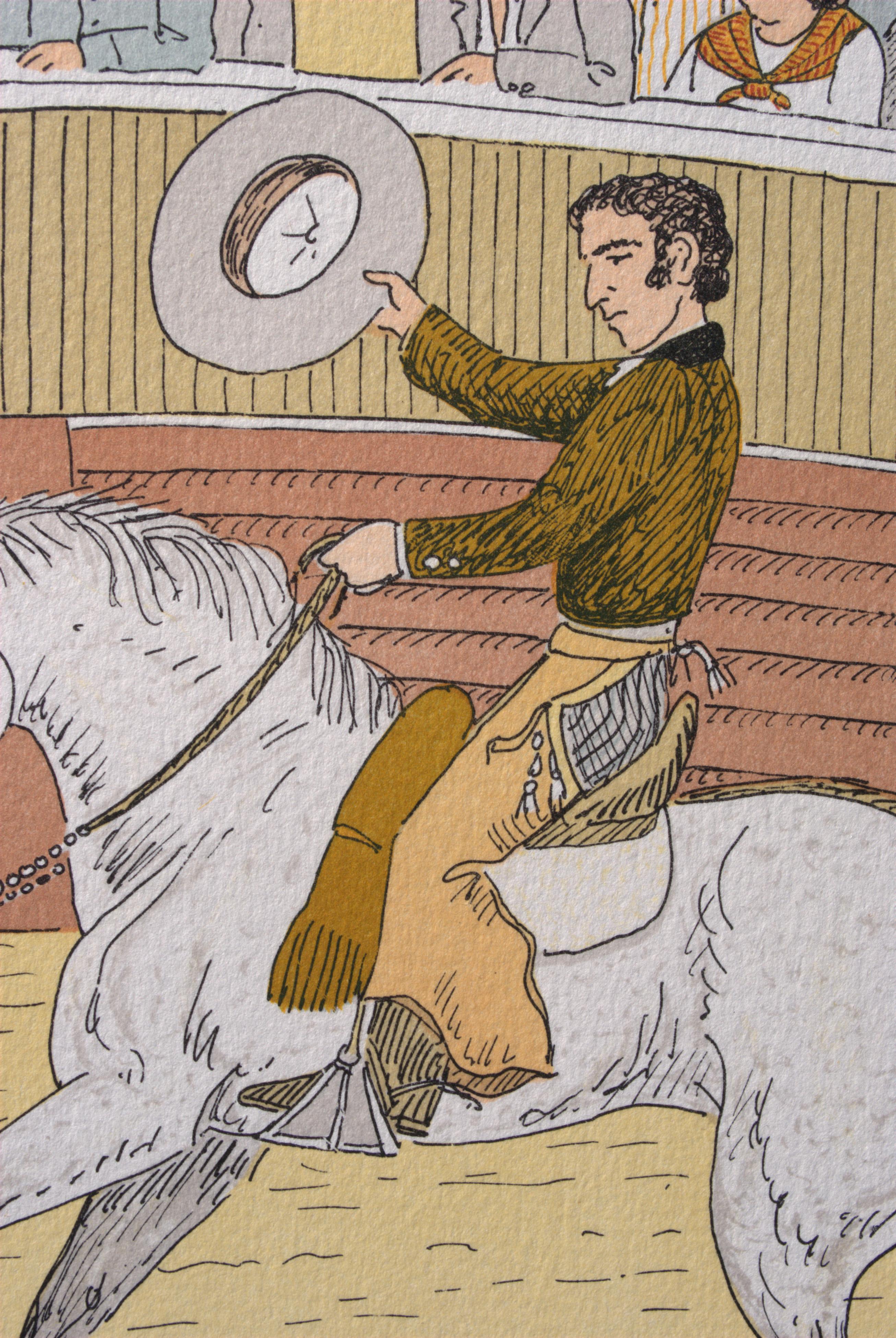 Horse : Bullfighting In Camargue - Original Lithograph, HANDSIGNED & Ltd /100 For Sale 6
