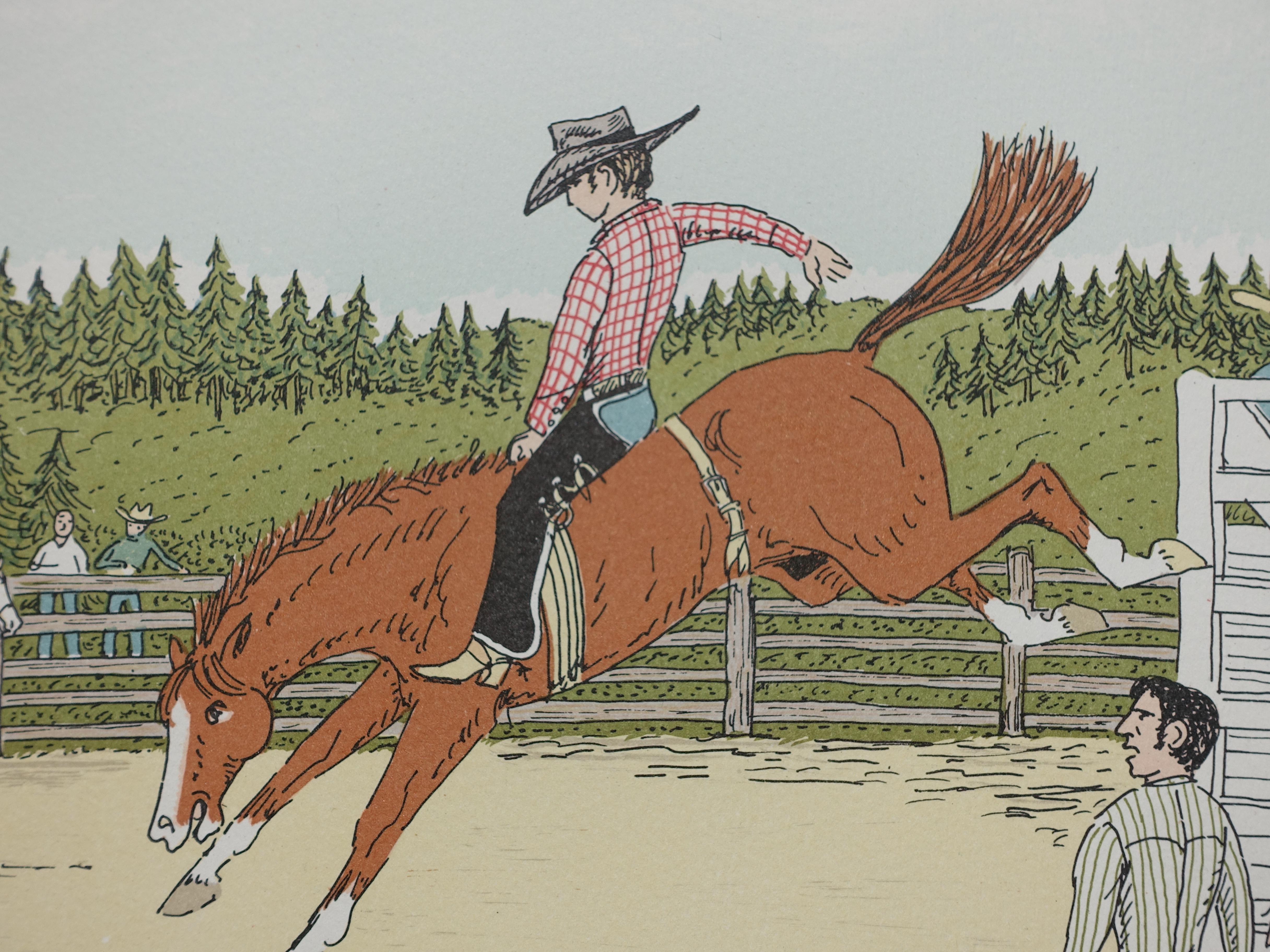 Caballo : Rodeo Canadiense - Litografía Original, FIRMADA A MANO & Ltd /50 en venta 1