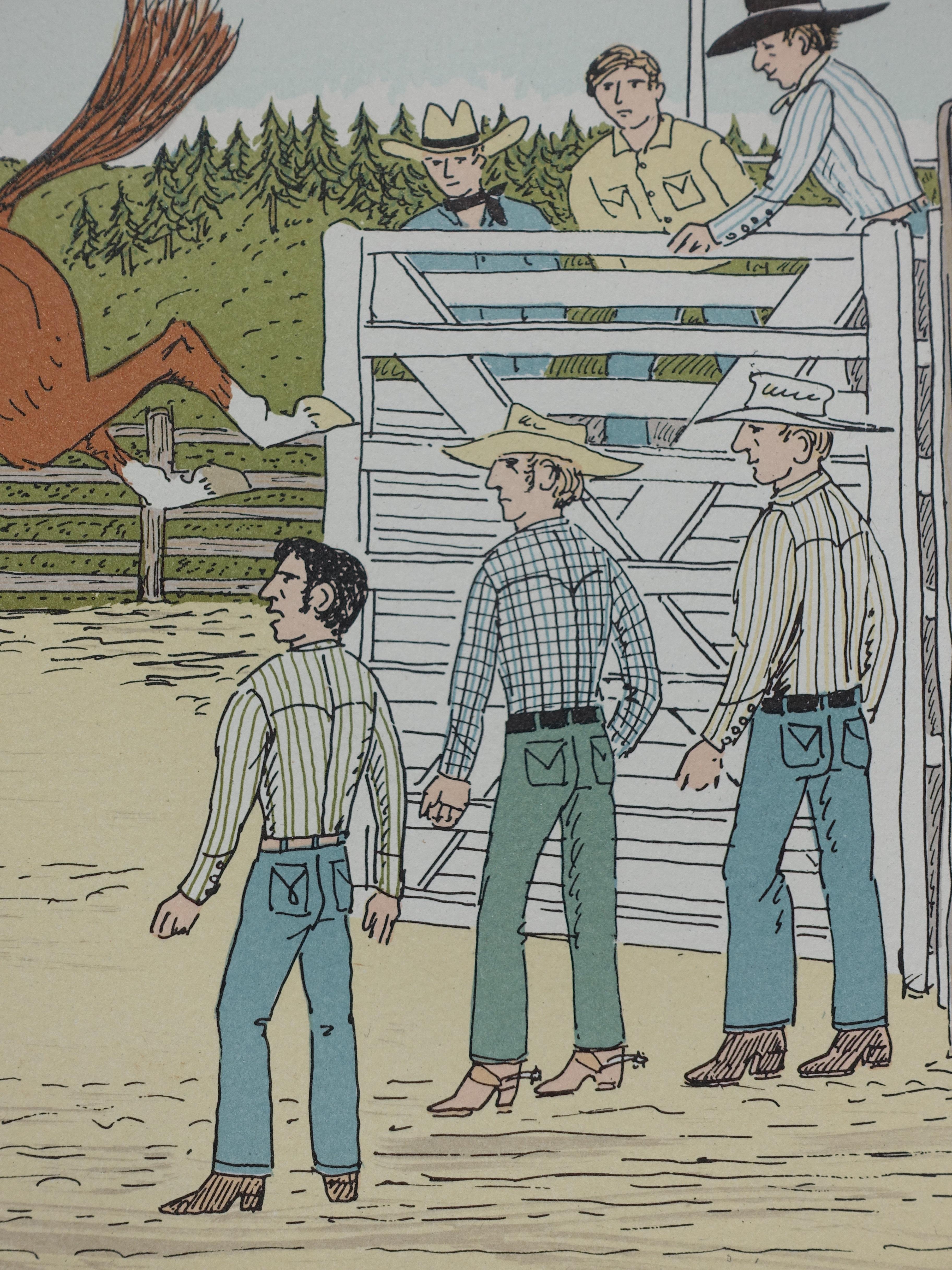 Caballo : Rodeo Canadiense - Litografía Original, FIRMADA A MANO & Ltd /50 en venta 2