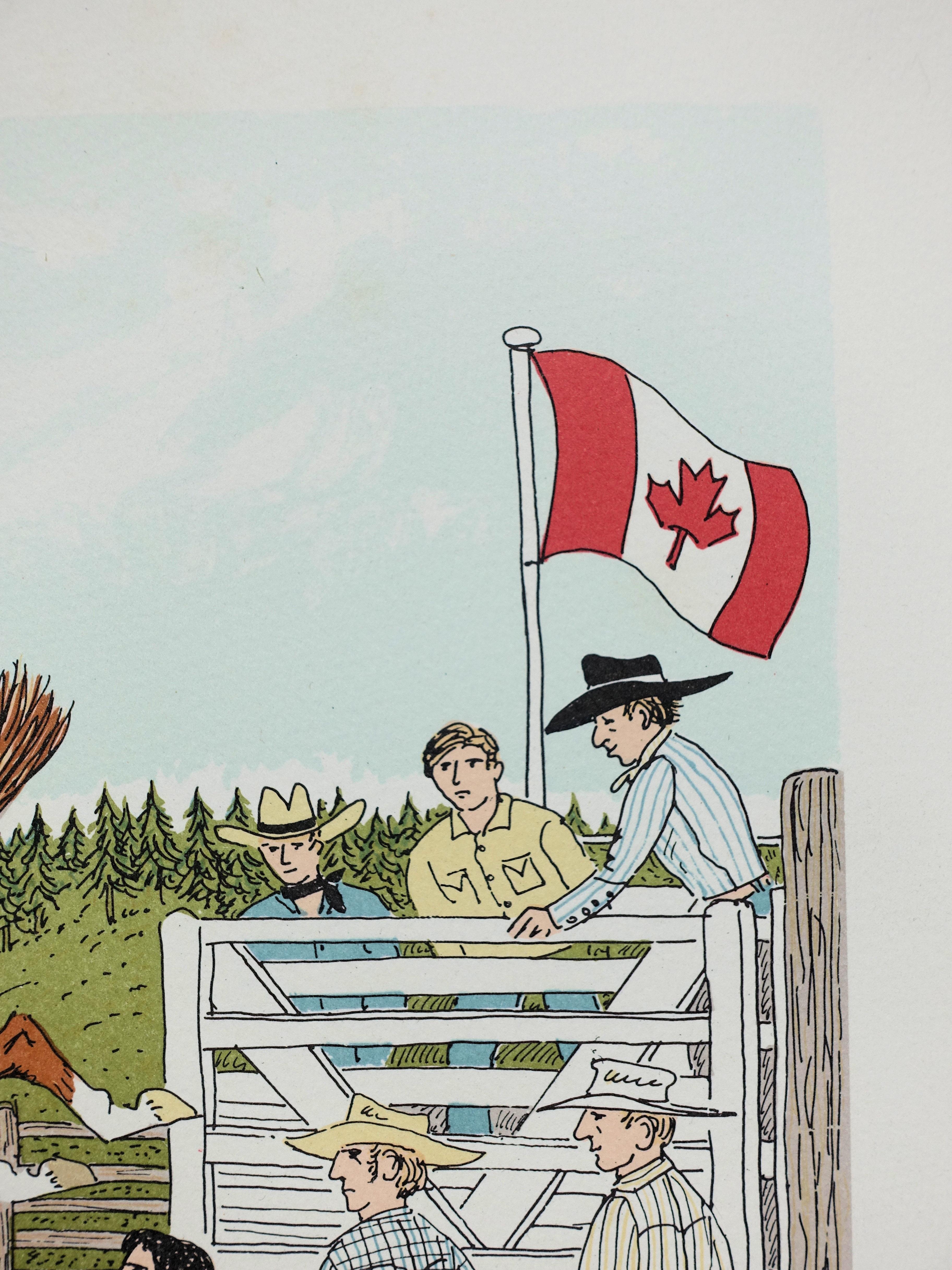 Caballo : Rodeo Canadiense - Litografía Original, FIRMADA A MANO & Ltd /50 en venta 3
