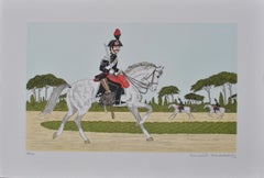 Horse : Cavalry School at Saumur - Original Lithograph, HANDSIGNED & Ltd /100