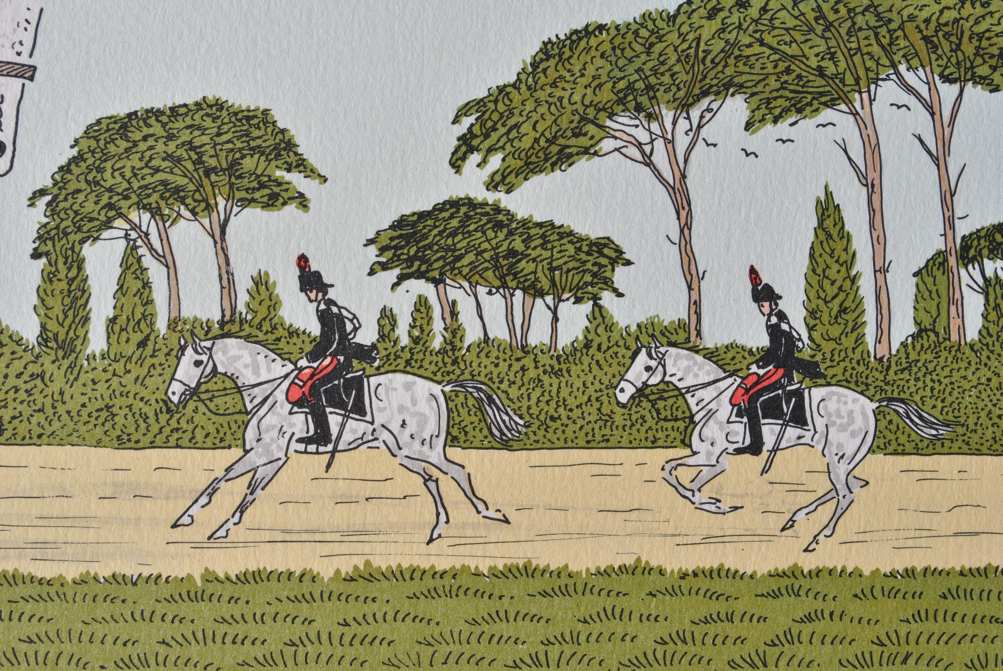 Caballo : Escuela de Caballería de Saumur - Litografía original, FIRMADA A MANO & Ltd /100 en venta 1