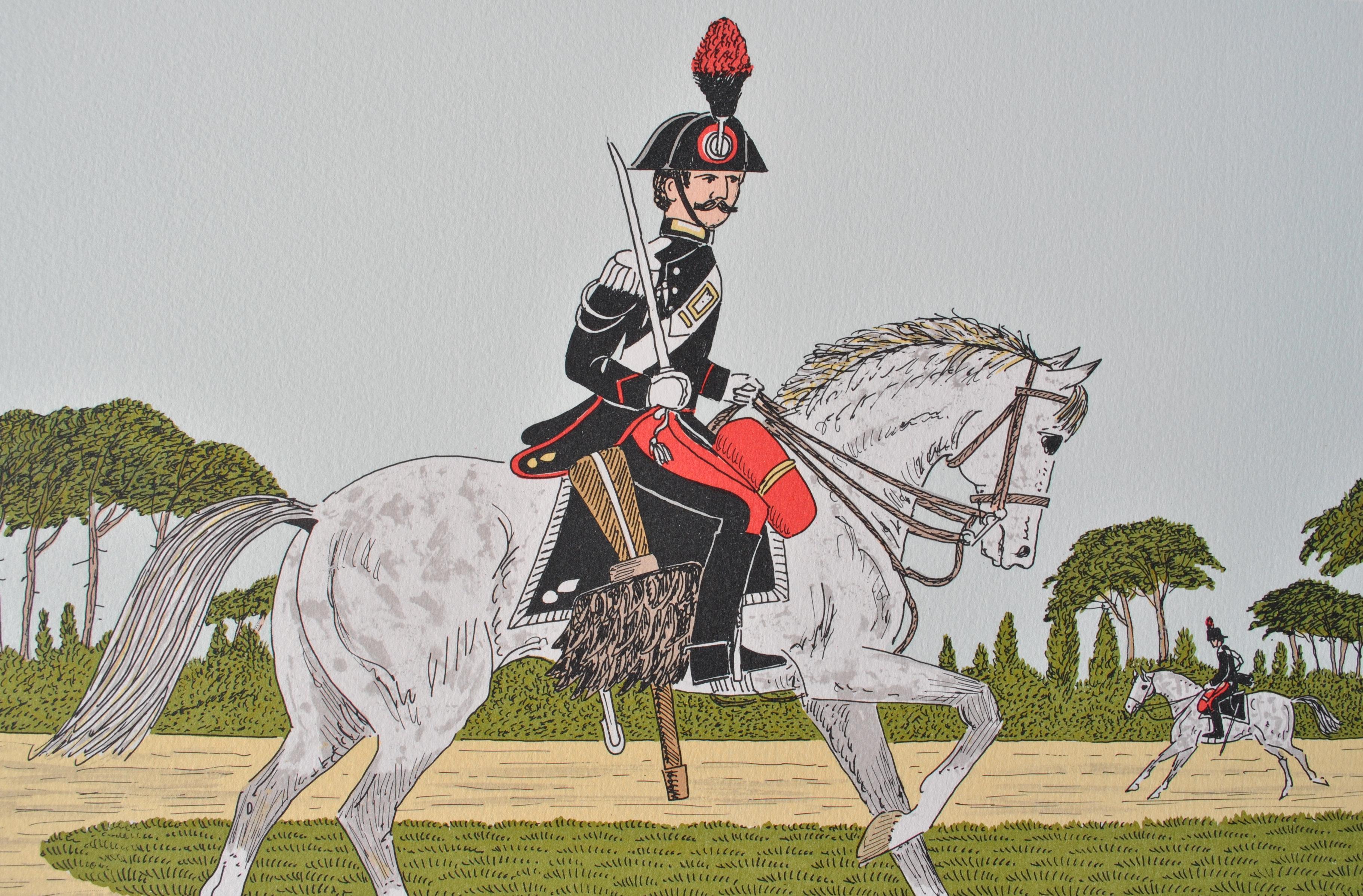 Caballo : Escuela de Caballería de Saumur - Litografía original, FIRMADA A MANO & Ltd /100 en venta 2