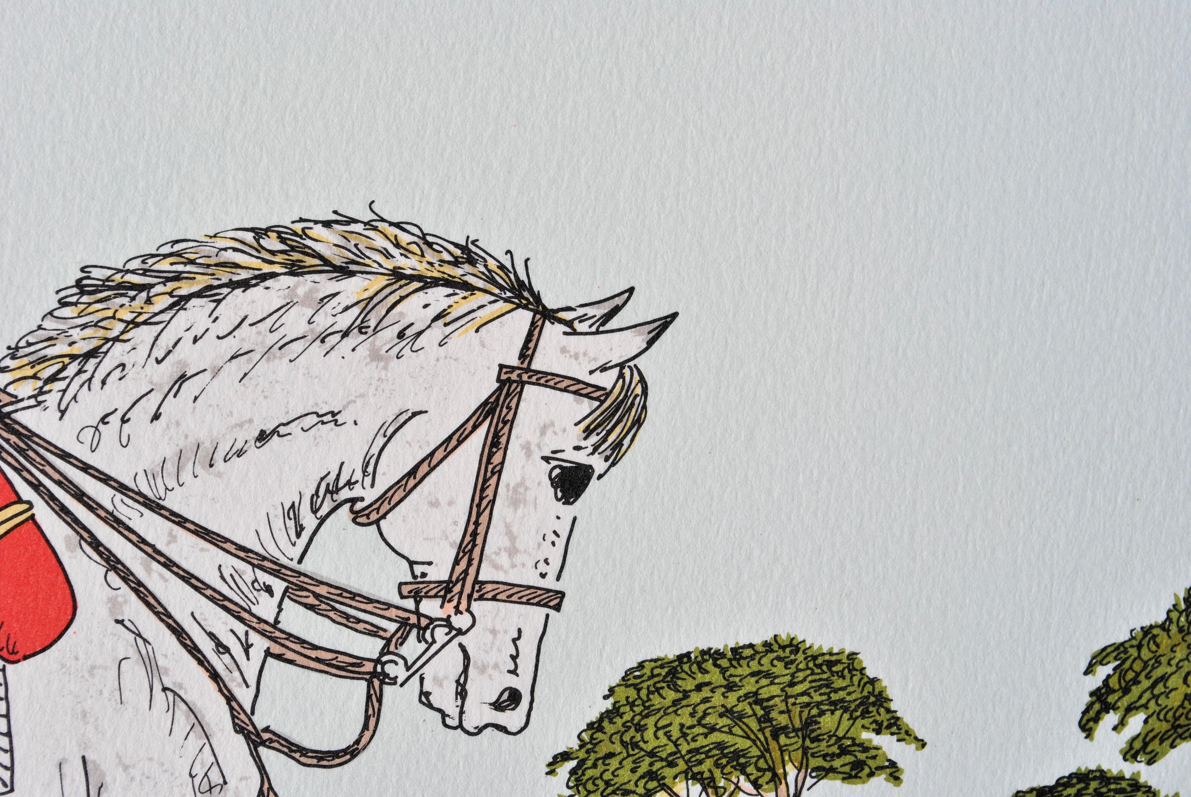 Caballo : Escuela de Caballería de Saumur - Litografía original, FIRMADA A MANO & Ltd /100 en venta 3