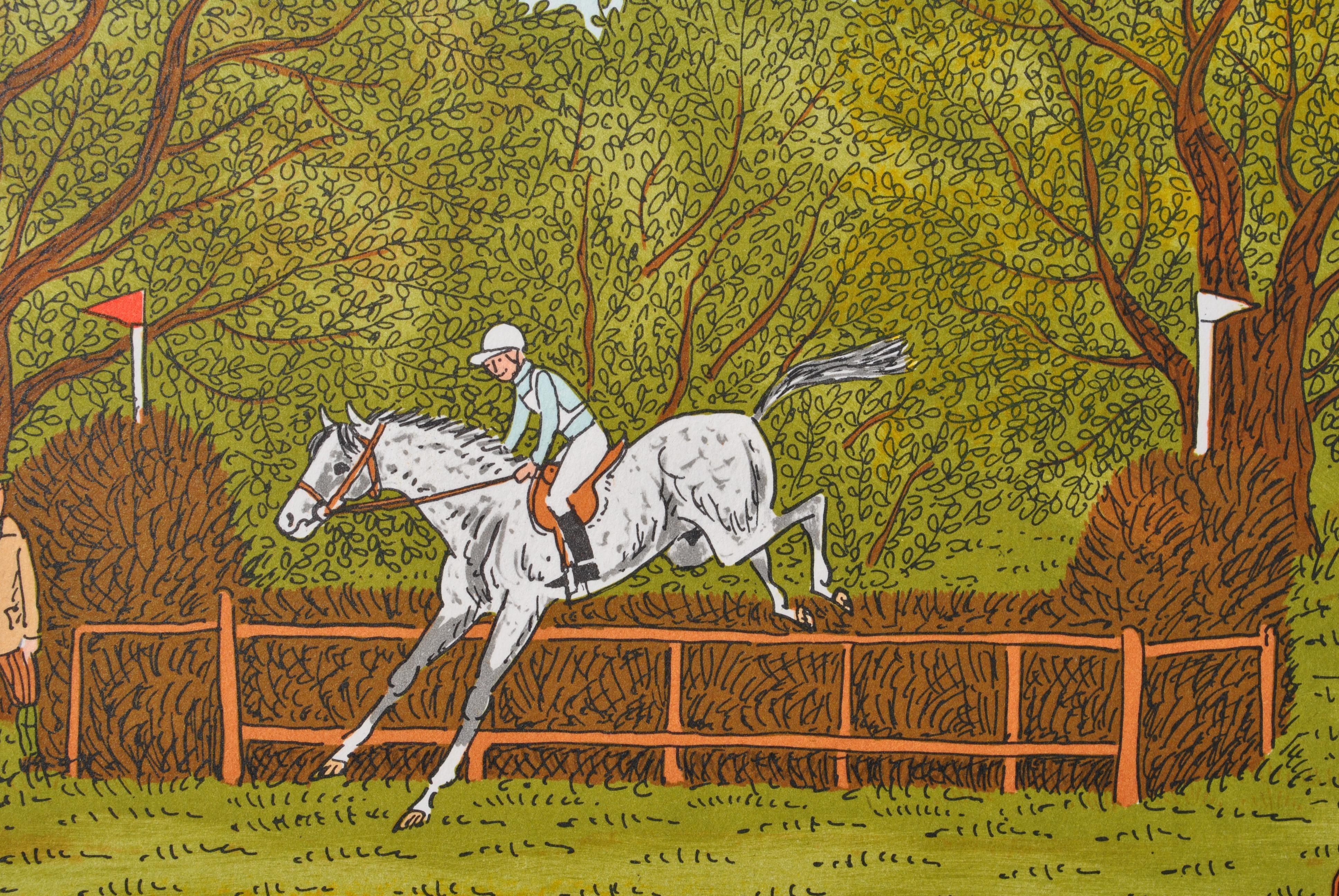 Horse : Countryside training - Lithographie originale, signée à la main et Ltd /100 en vente 2