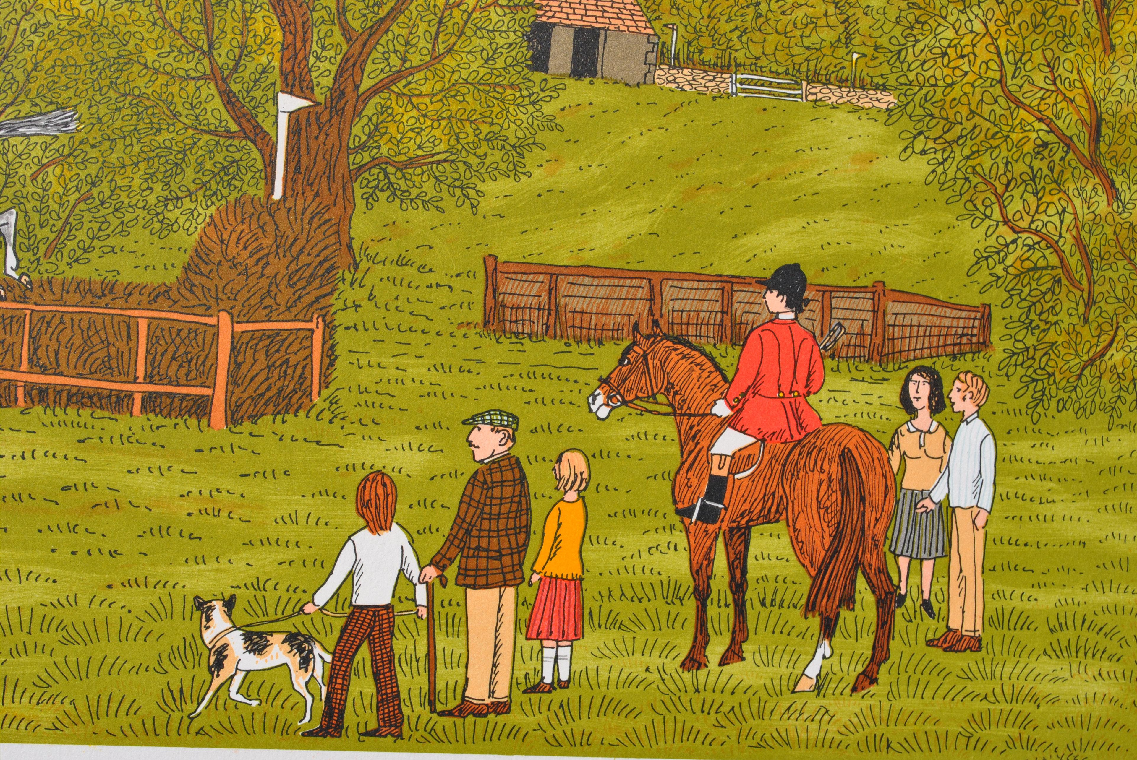 Horse : Countryside training - Lithographie originale, signée à la main et Ltd /100 en vente 3