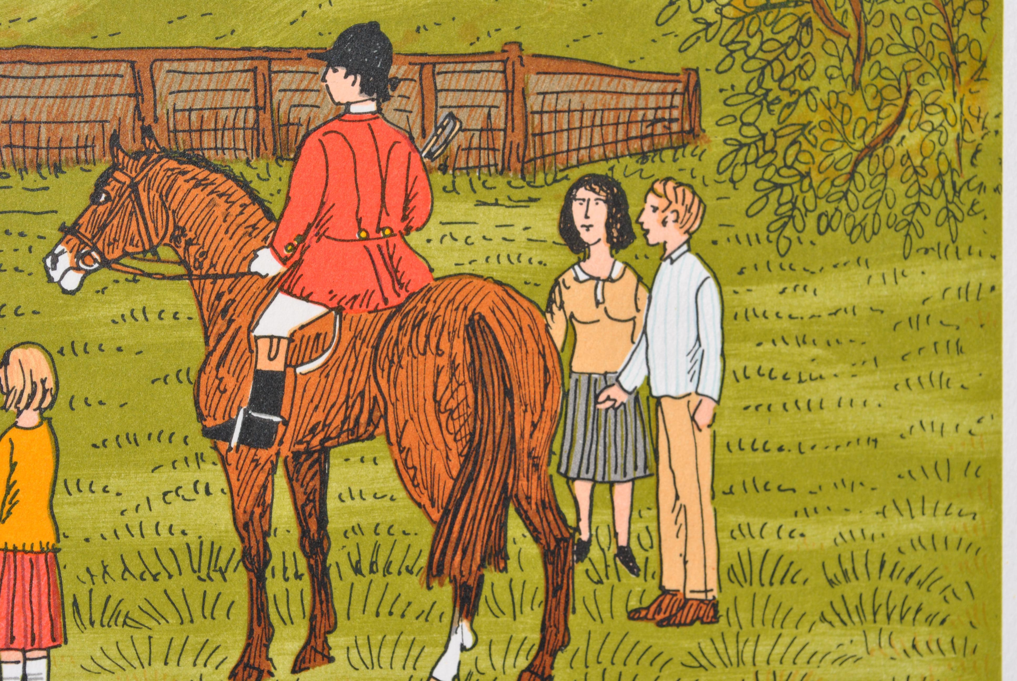 Horse : Countryside training - Lithographie originale, signée à la main et Ltd /100 en vente 4