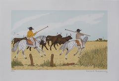 Horse :  Guardians Riders - Original Lithograph, HANDSIGNED & Ltd /100