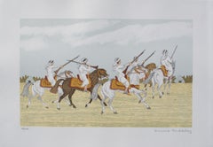 Horse : Moroccan Riders – Originallithographie, handsigniert & Ltd /100