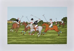 Horse : Polo Game - Original Lithograph, HANDSIGNED & Ltd /100