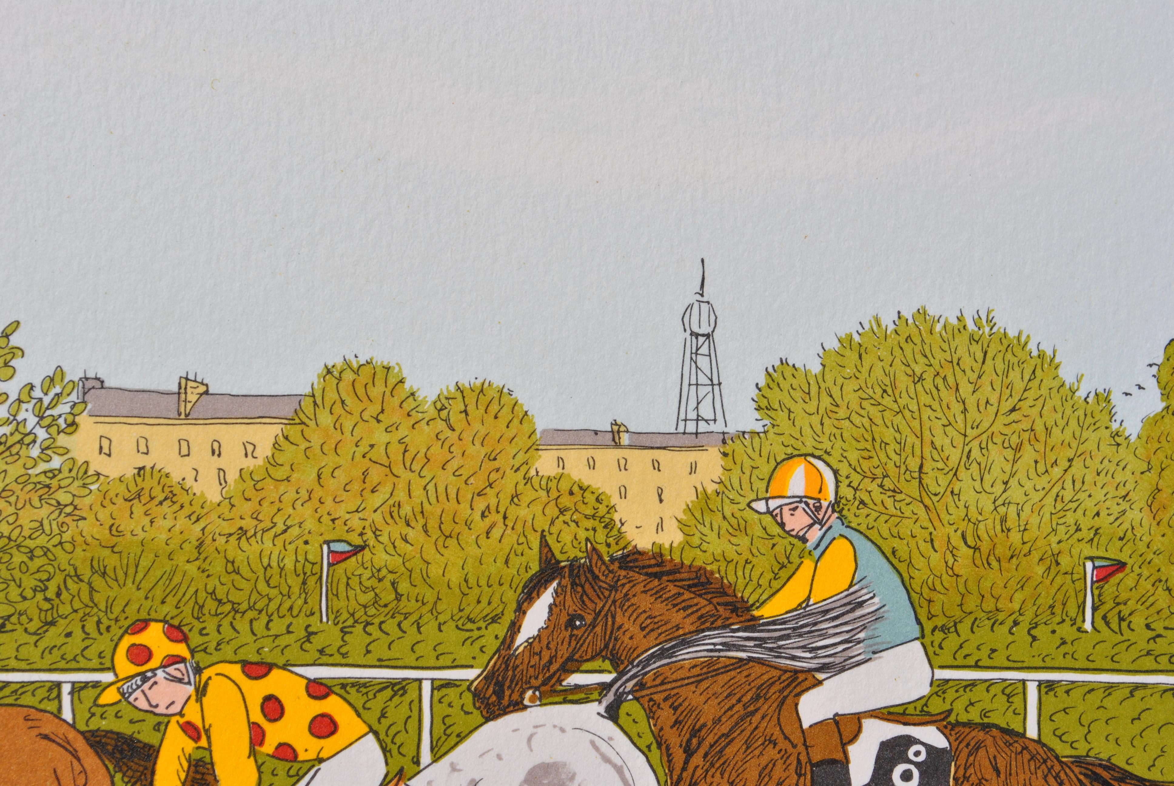 Caballo : La Carrera - Litografía Original, FIRMADA A MANO & Ltd /100 en venta 5