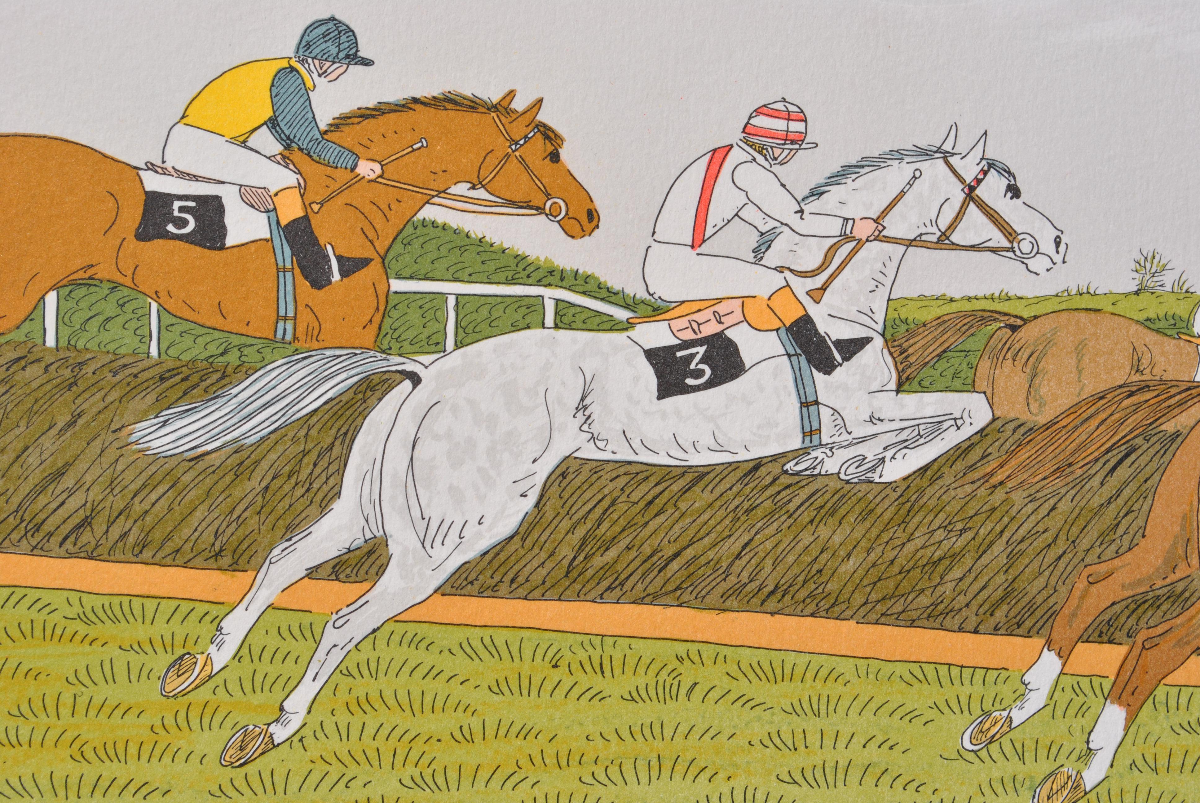 Caballo :  La carrera - Litografía original, FIRMADA A MANO & Ltd /100 en venta 2