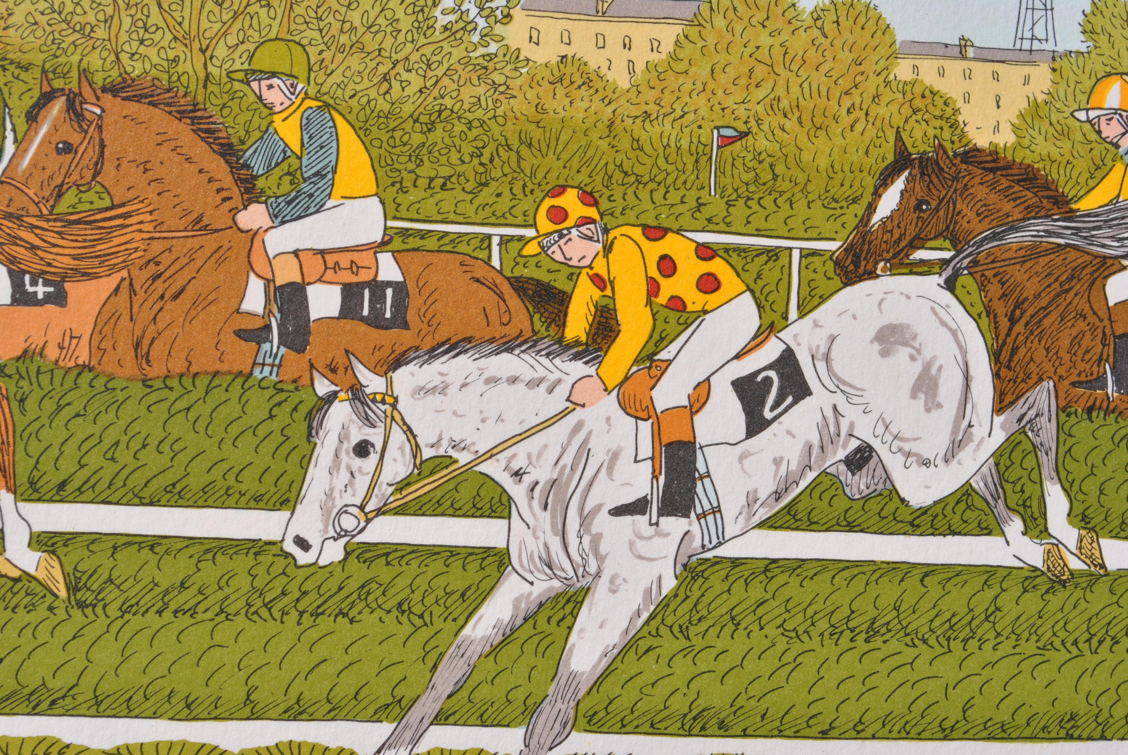 Caballo : La Carrera - Litografía Original, FIRMADA A MANO & Ltd /100 en venta 3