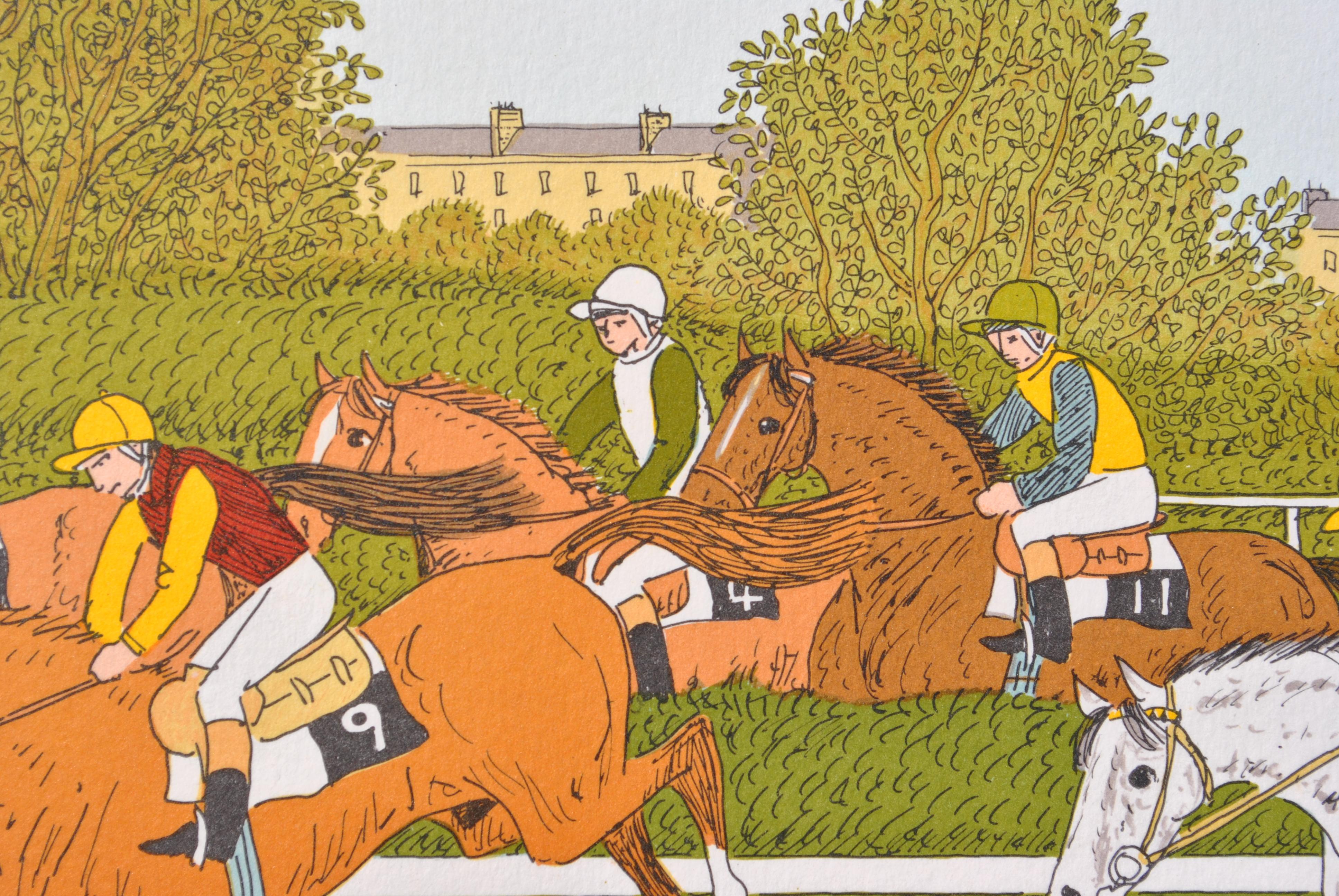 Caballo : La Carrera - Litografía Original, FIRMADA A MANO & Ltd /100 en venta 4