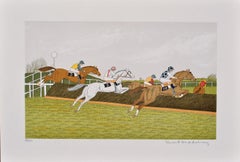 Horse :  The race - Original Lithograph, HANDSIGNED & Ltd /100