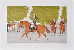 Horse : Training at Maison Laffite - Original Lithograph, HANDSIGNED & Ltd /100