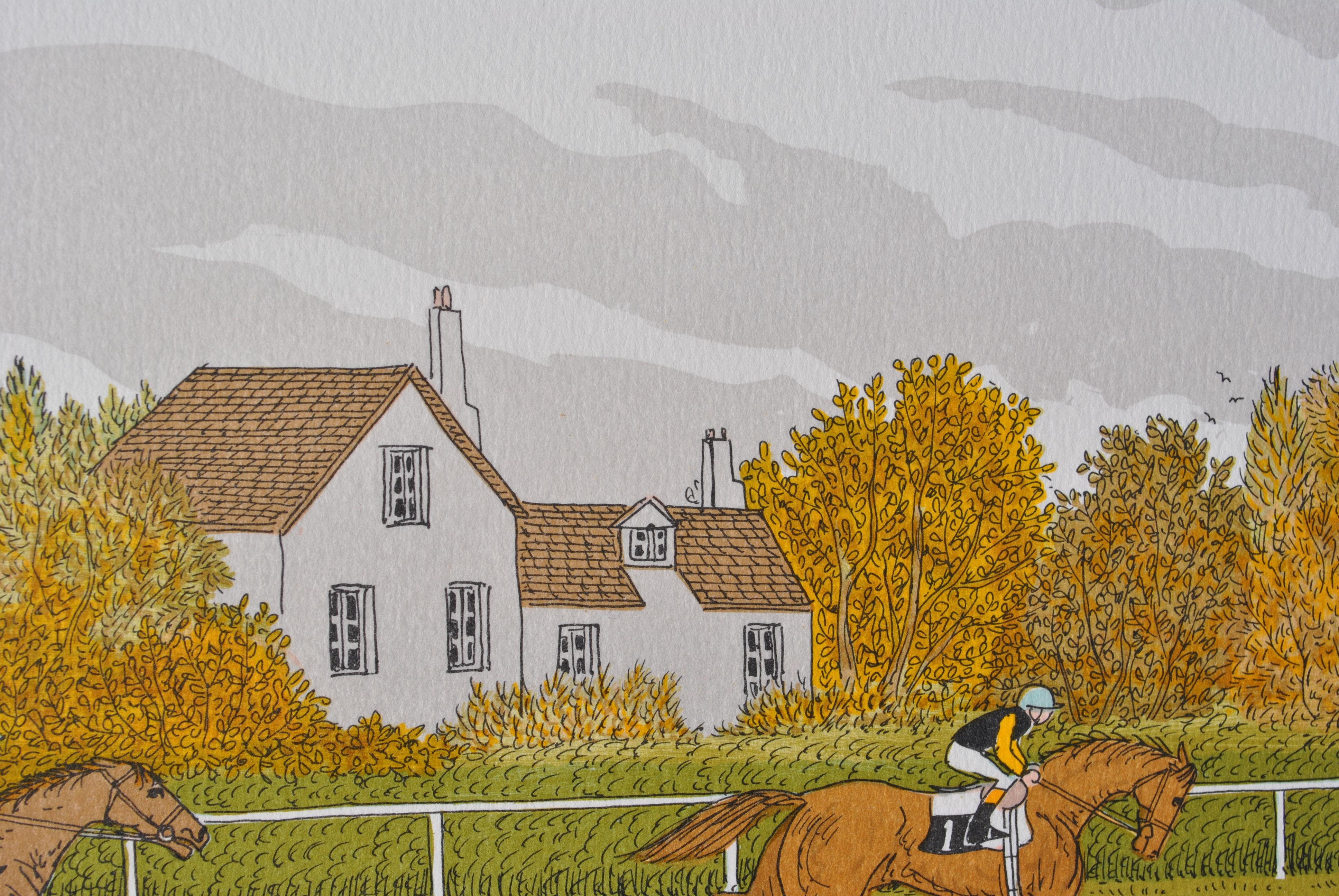 Cavallo: Up & Up alla Maison Laffite - Litografia originale, firmata a mano & Ltd /100 in vendita 5