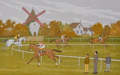 Horse : Warm Up at Maison Laffite - Original Lithograph, HANDSIGNED & Ltd /100