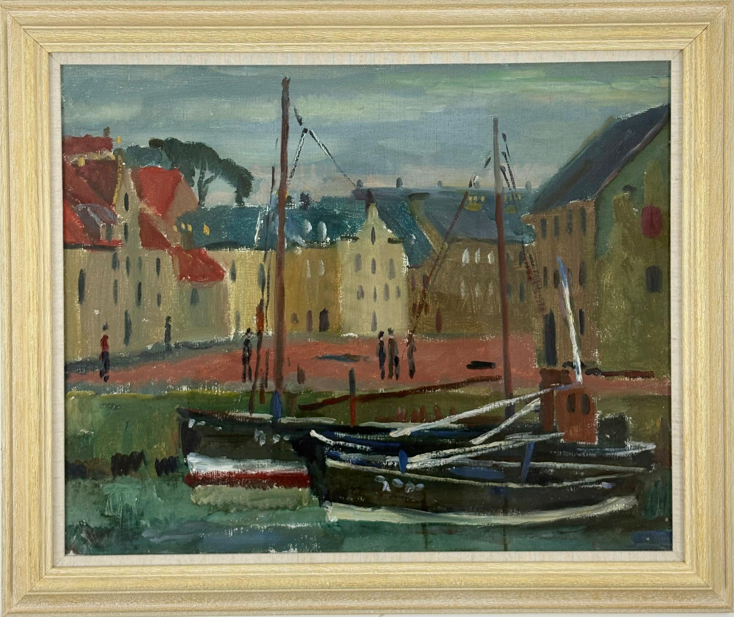 Peint Vincent HENRY (1909-1968)  Britannique, Huile sur carton, milieu  20ème siècle en vente
